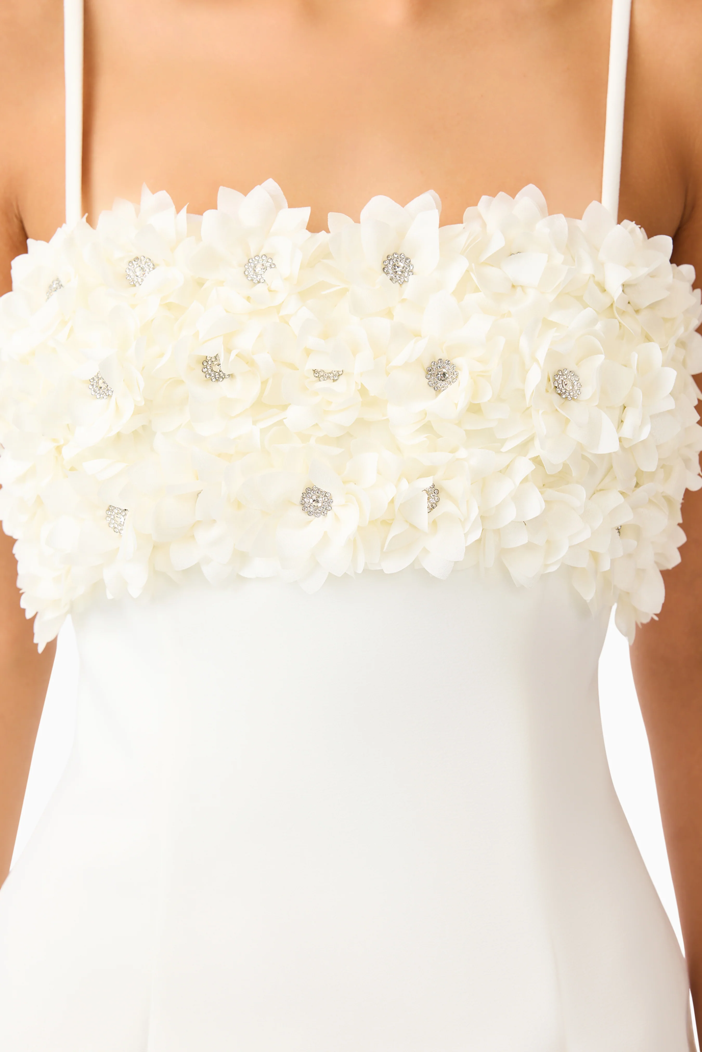 Solenne Party Mini Dress in White