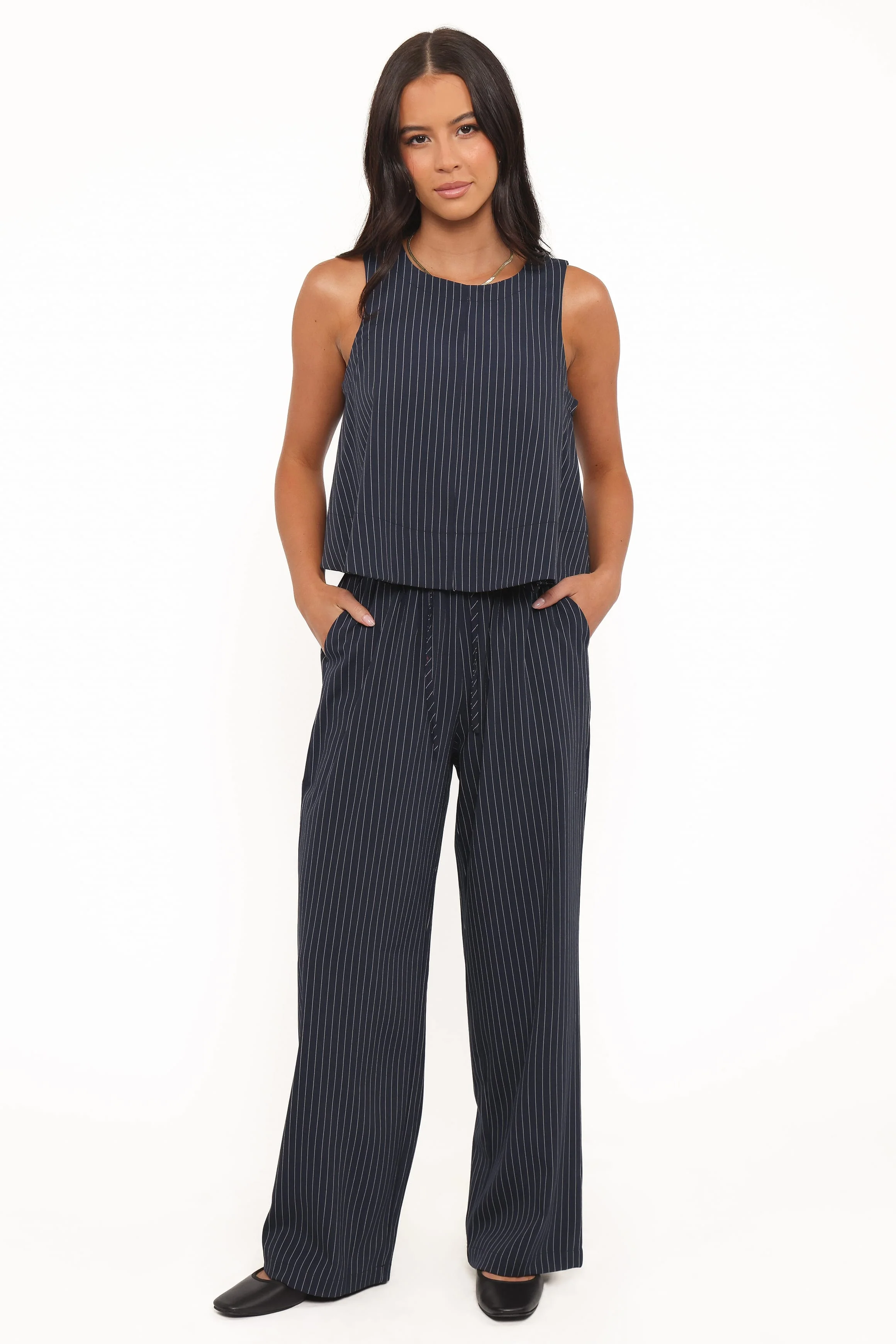 Enda Top - Navy White Stripe