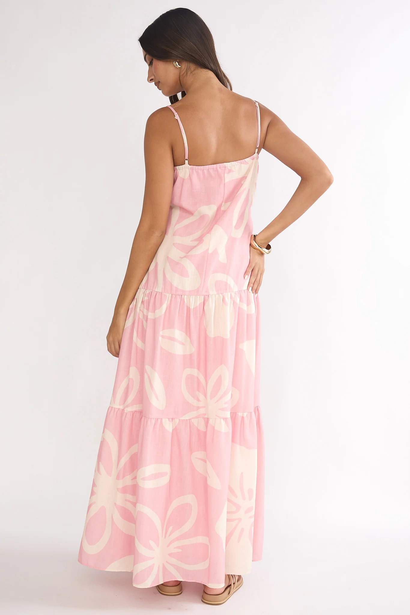 Lysette Pintuck Pleat Maxi Dress Floral