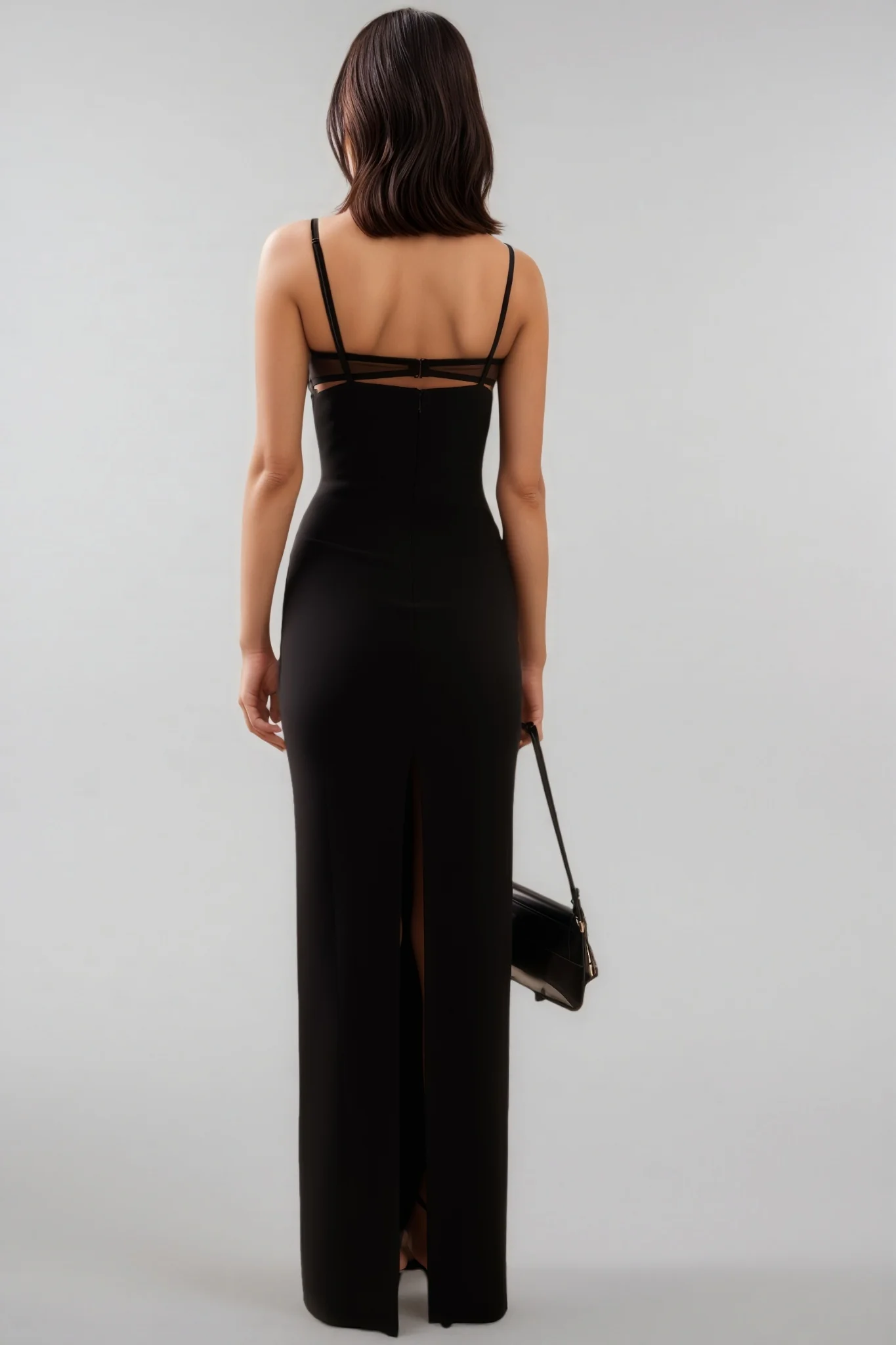 Mauda Cutout Crepe Bustier Maxi Dress