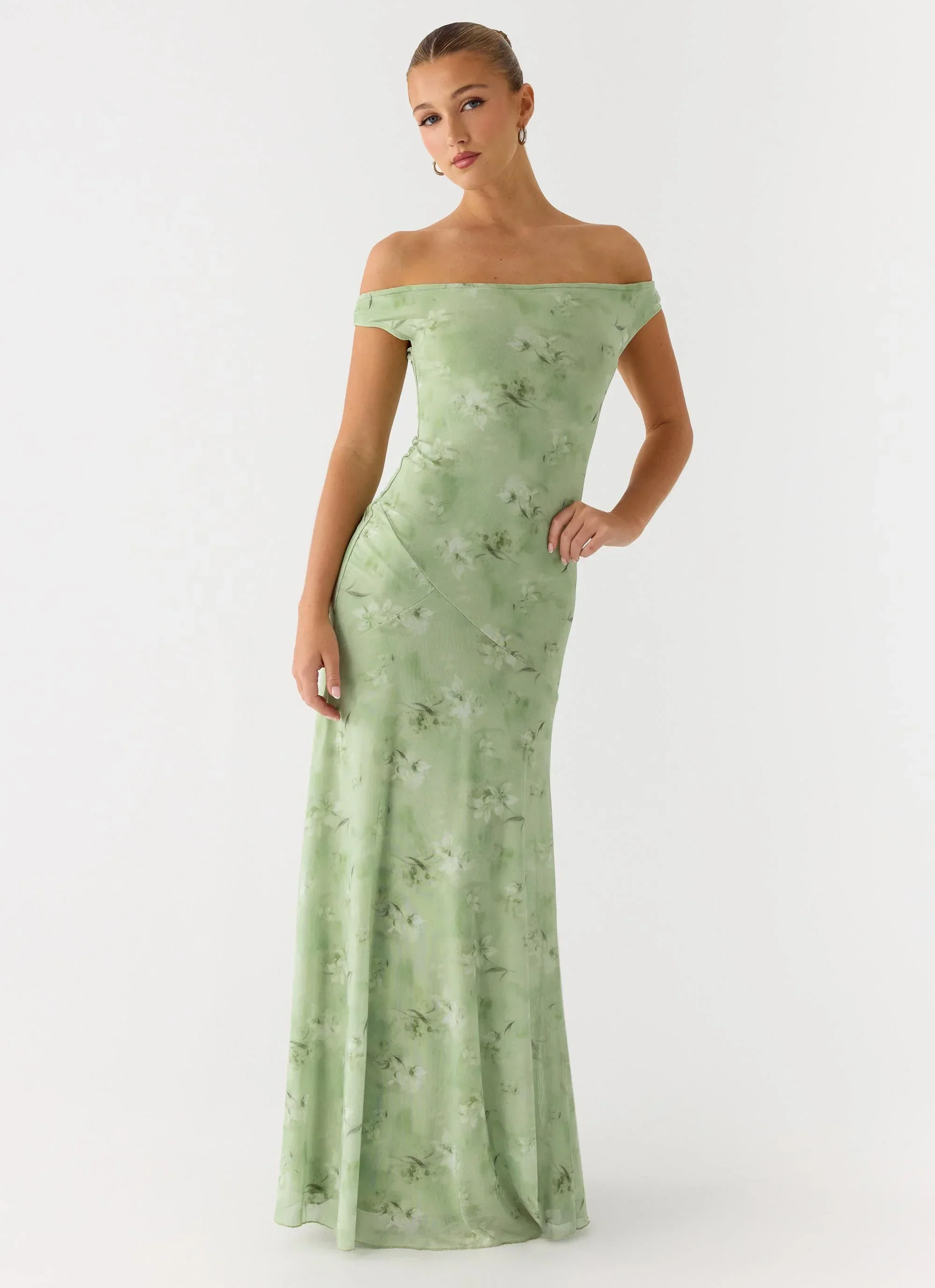 Wasting Time Maxi Dress - Blurred Lime - luluinthesky