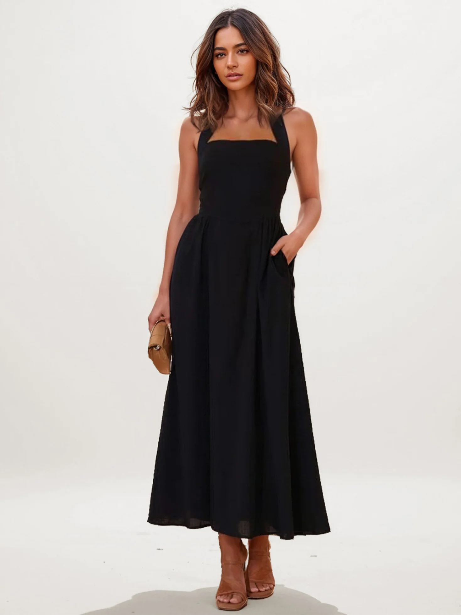 Halter Neck Midi Dress