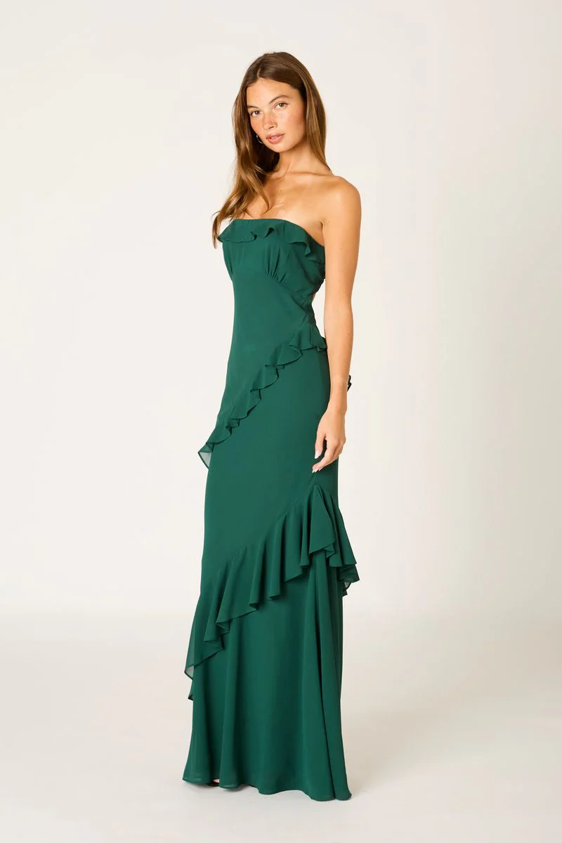 Cascade Ruffle Gown