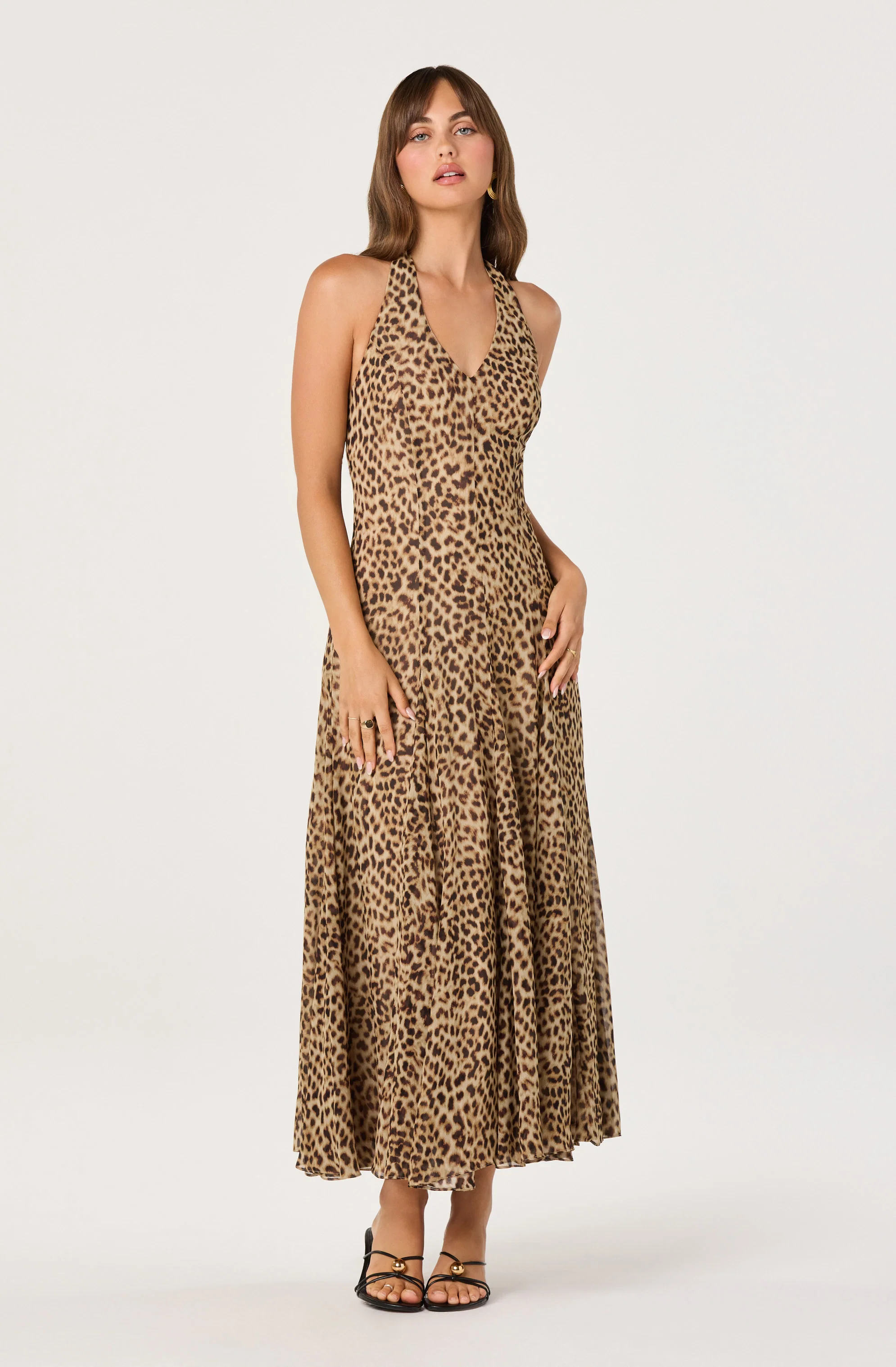 Myra V-Neck Halter  Maxi Dress