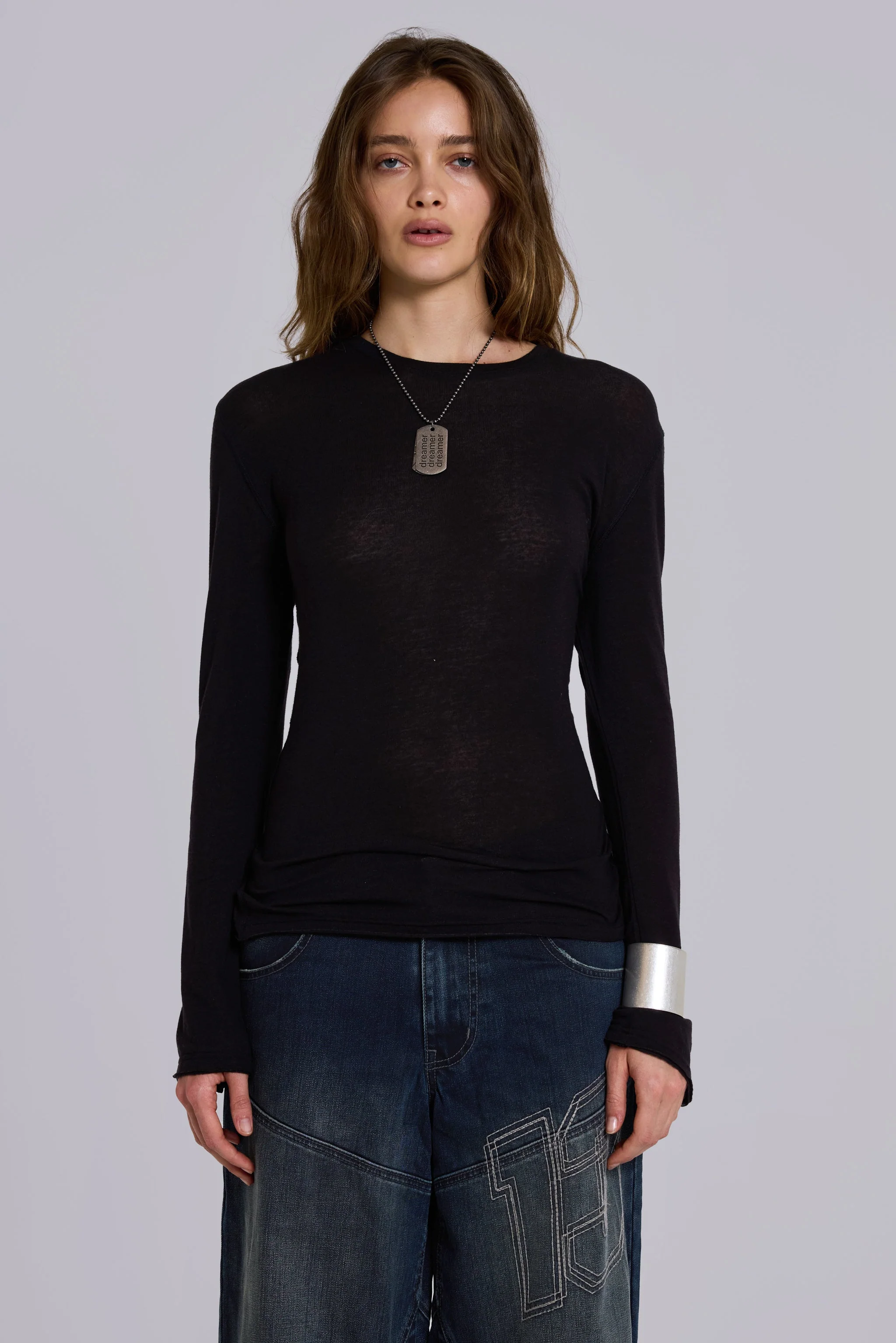 Black Mist Long Sleeve Top