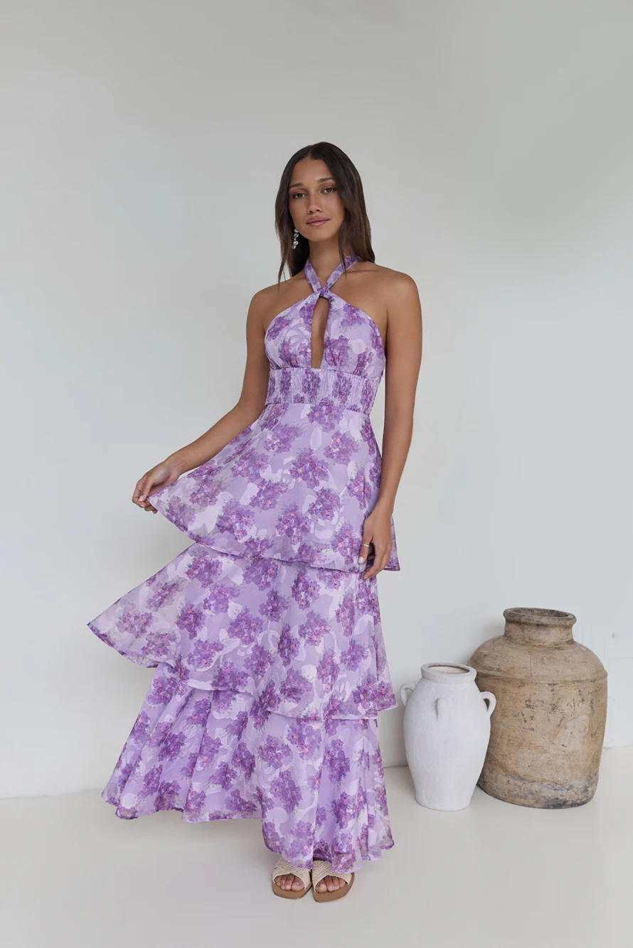 Lover And Dreamer Halter Maxi Dress Lilac