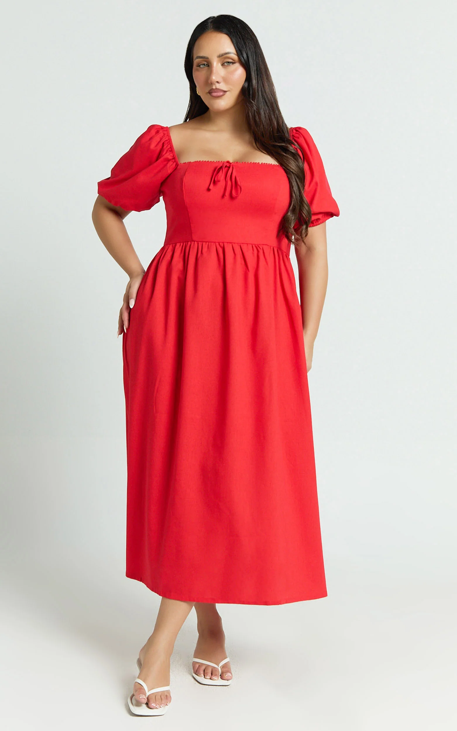 Quinn Midi Linen Blend Dress