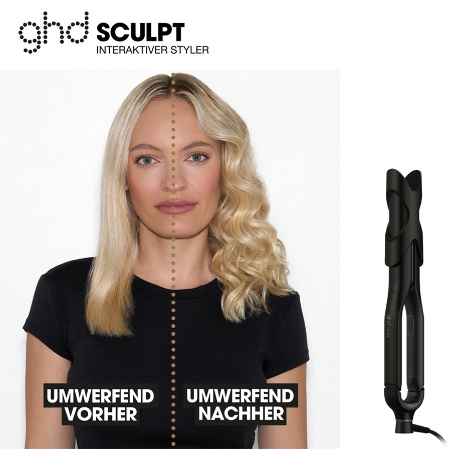 ghd Prostownica Interaktywna prostownica do włosów ghd sculptTM w kolorze czarnym Idealna stylizacja bez uszkadzania włosów – do wszystkich rodzajów włosów (wtyczka zgodna z normami UE)