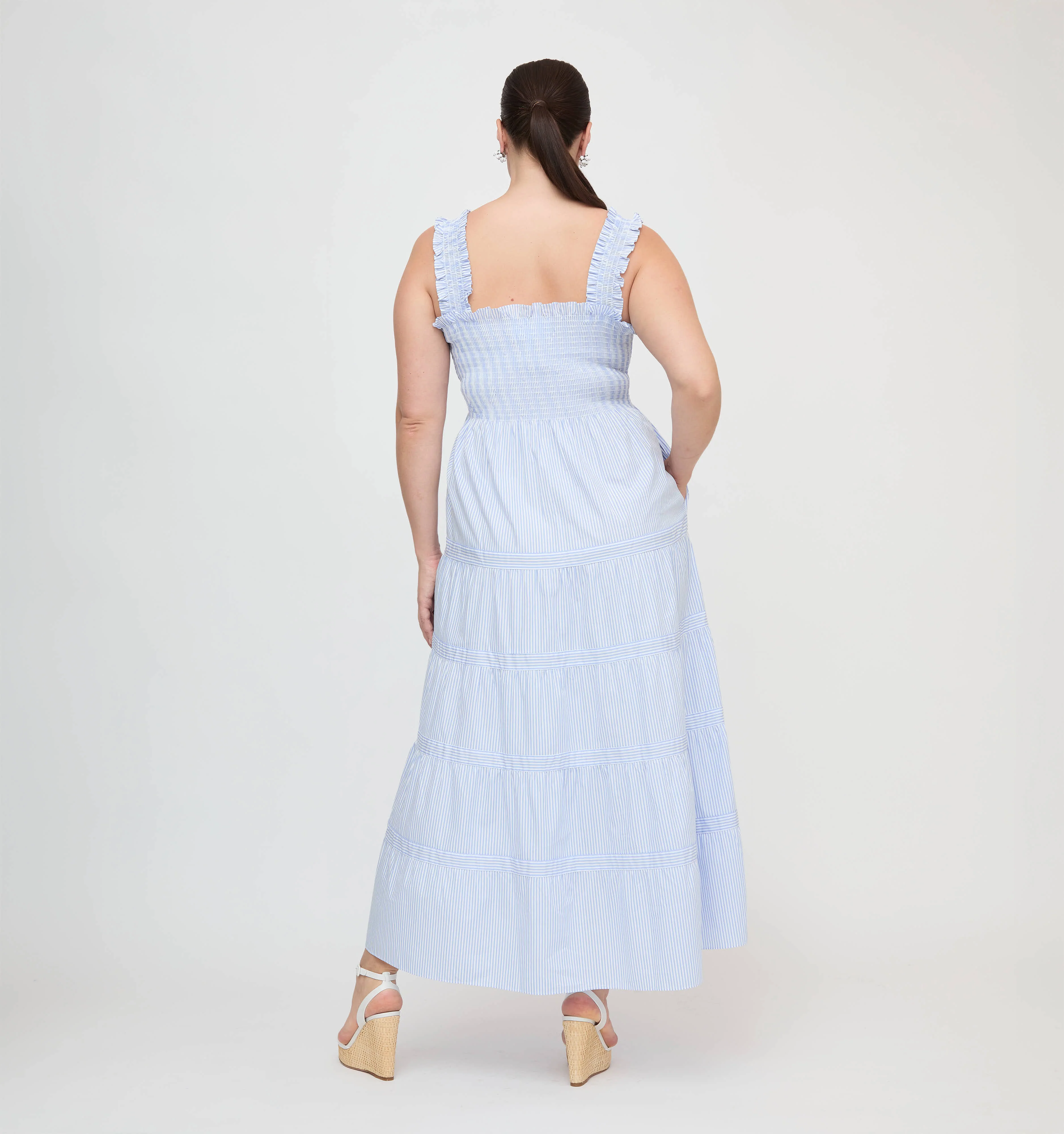 The Goldie Nap Dress - Blue/White Stripe