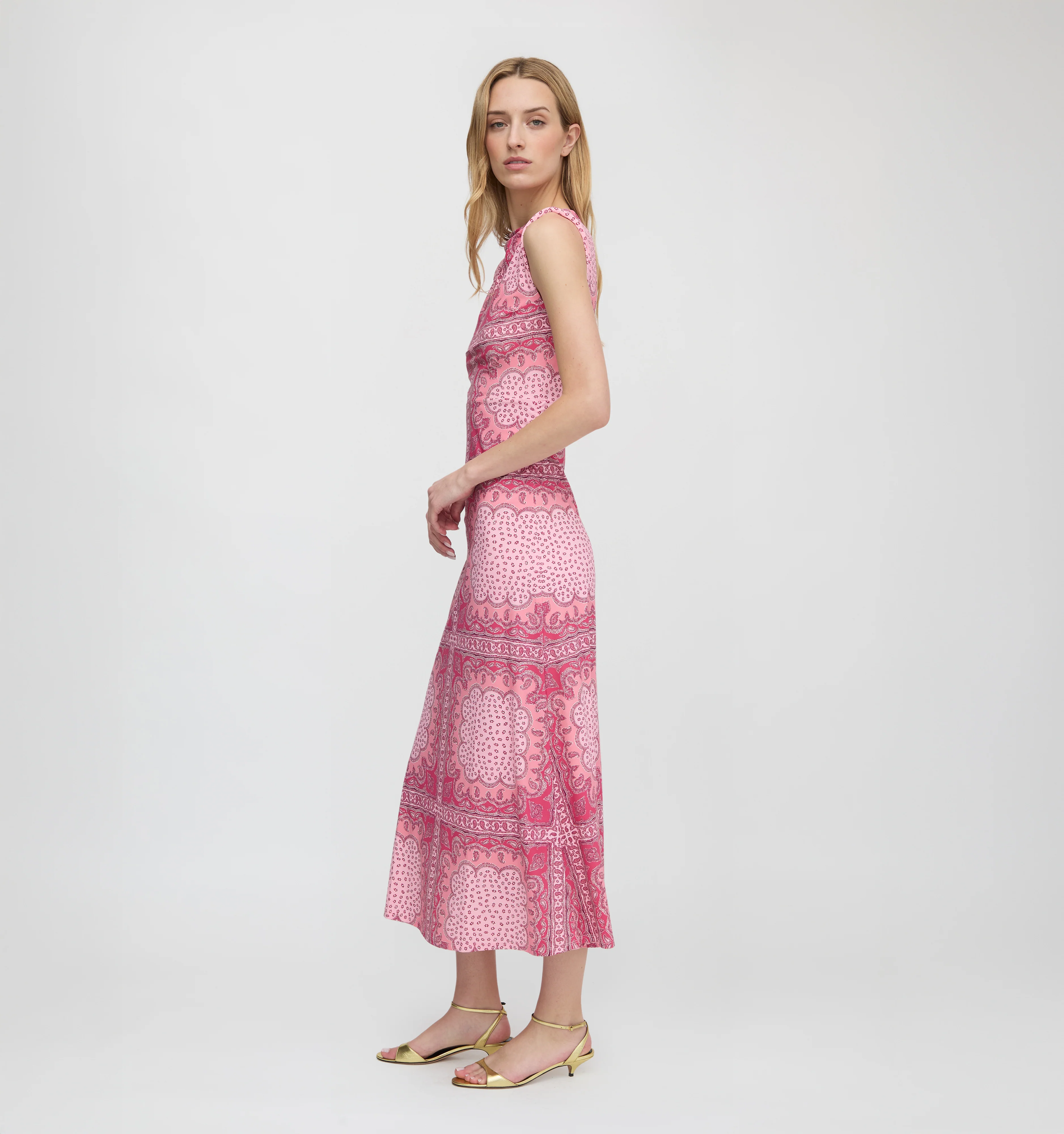 The Sloane Dress - Berry Paisley Scarf