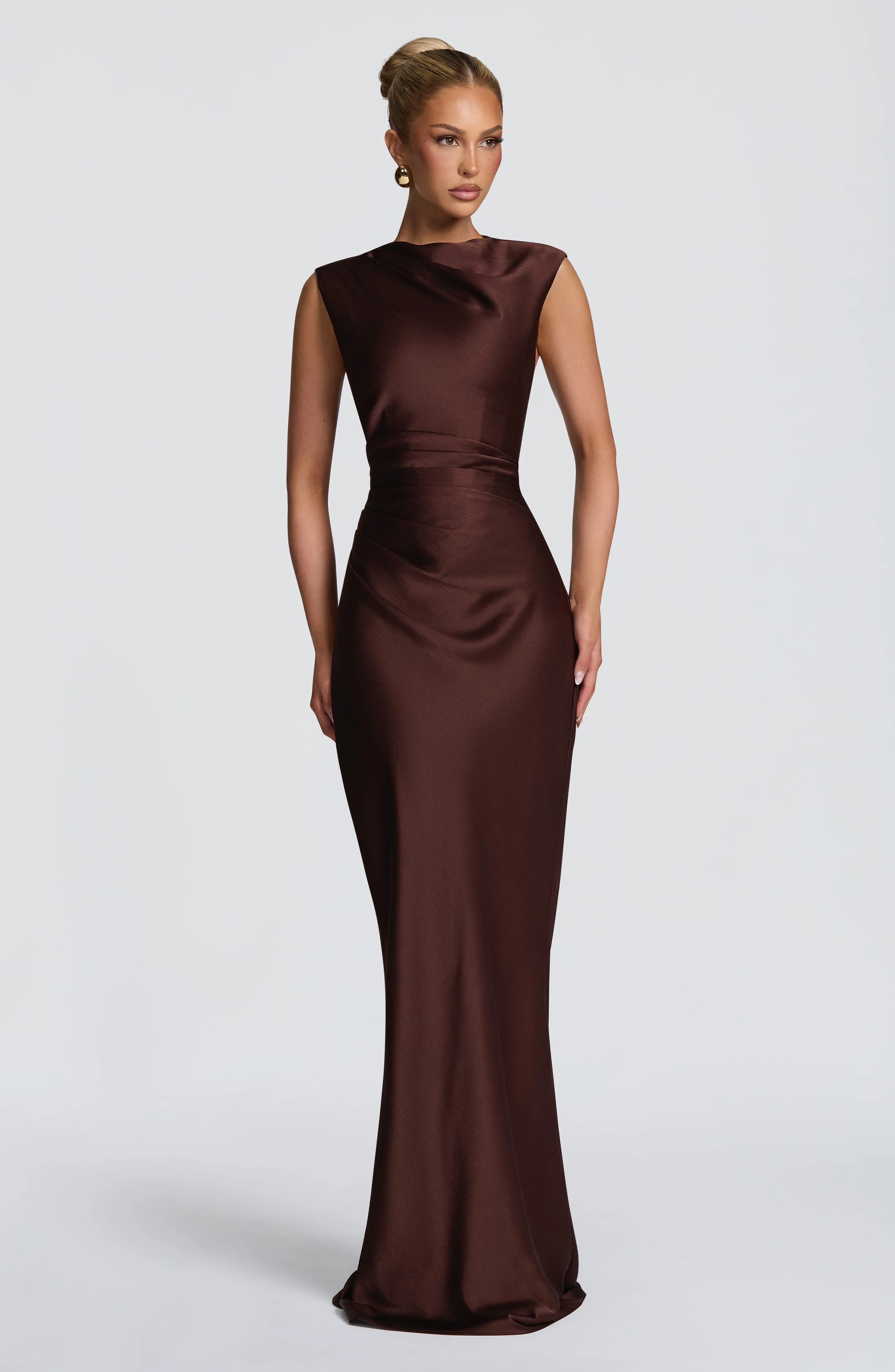 Avielle Maxi Dress - Plum Brown