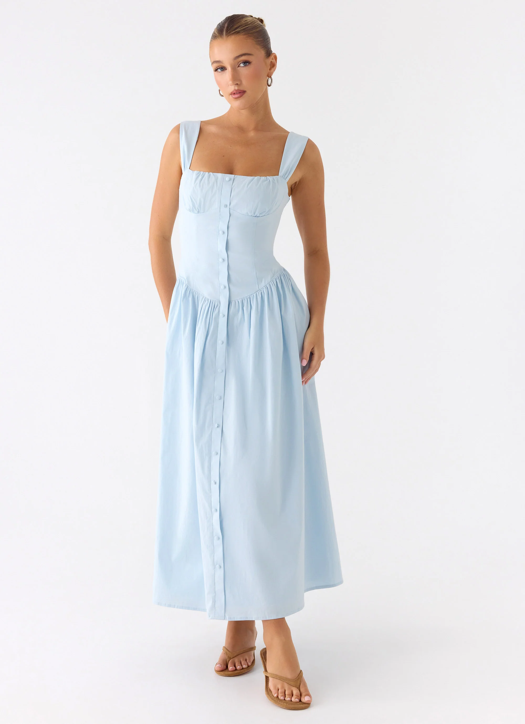 Emmalina Midi Dress - Blue