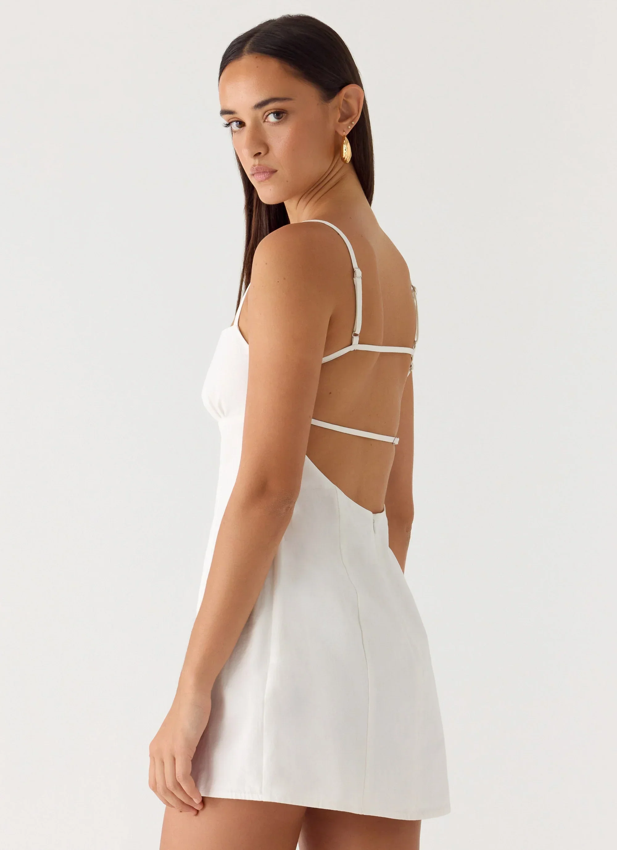 Second Sun Mini Dress - White - luluinthesky