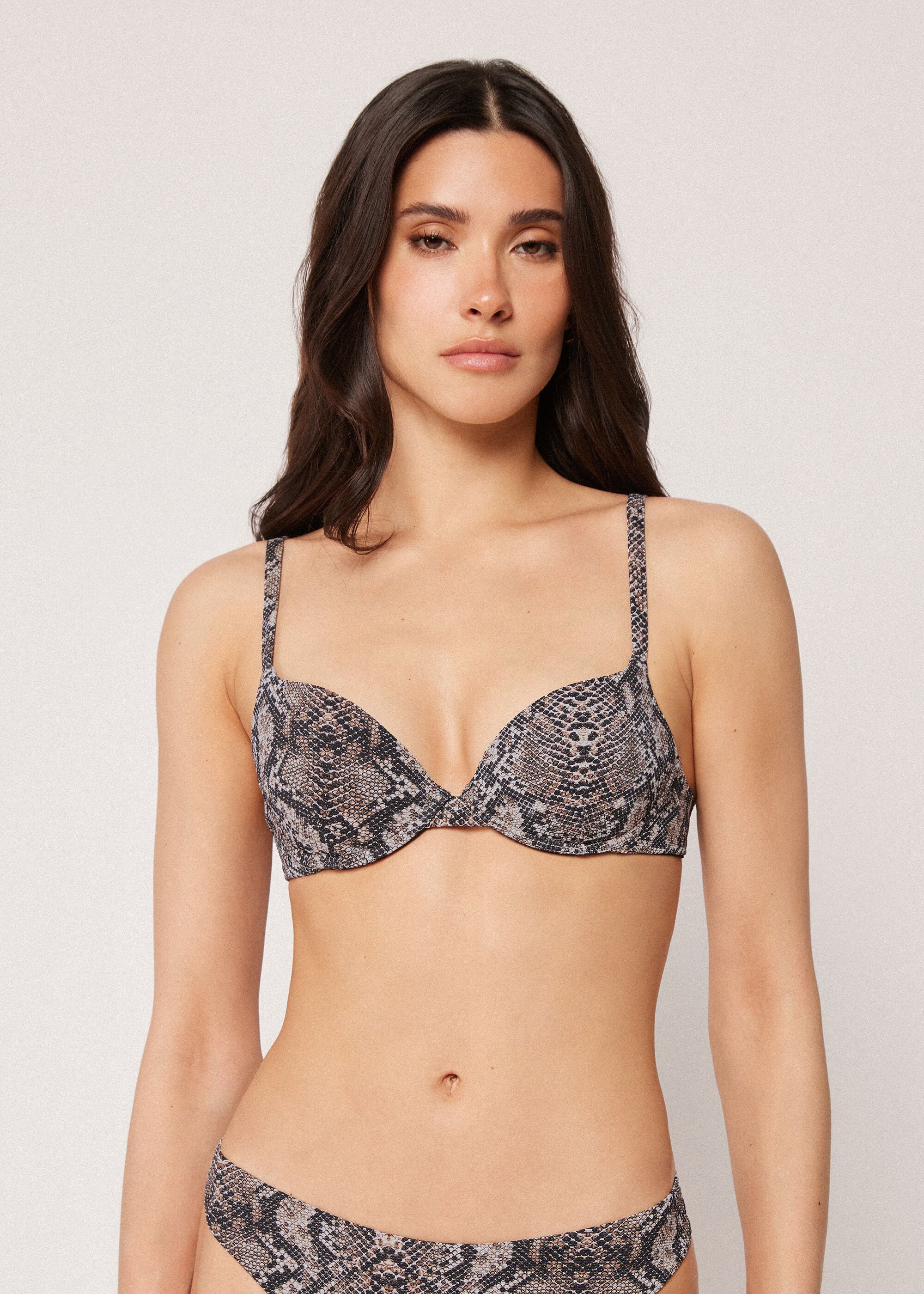 Push Up Swimsuit Top Classic Snake
