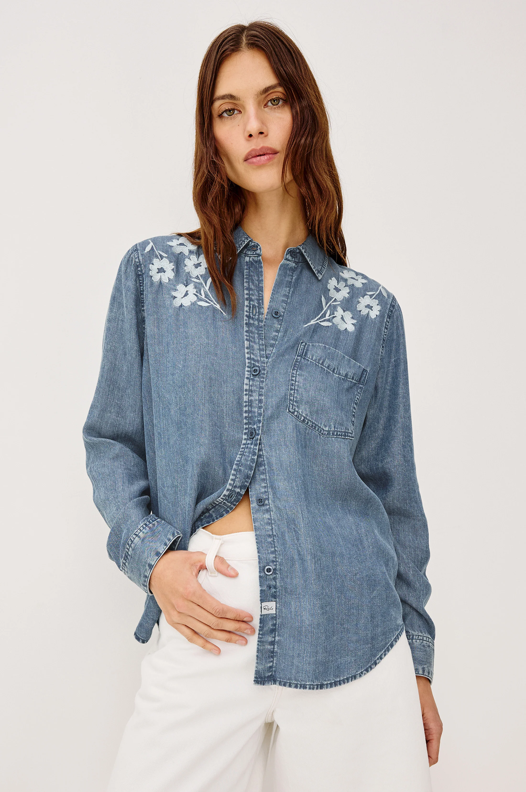 Ingrid Shirt - Fleur Embroidery