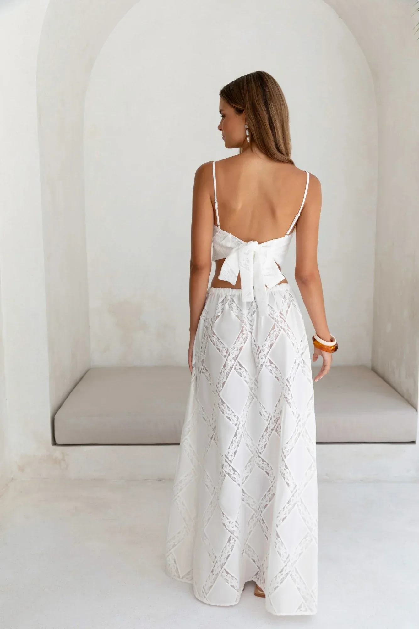 Ocean Air Oasis Crop Top White