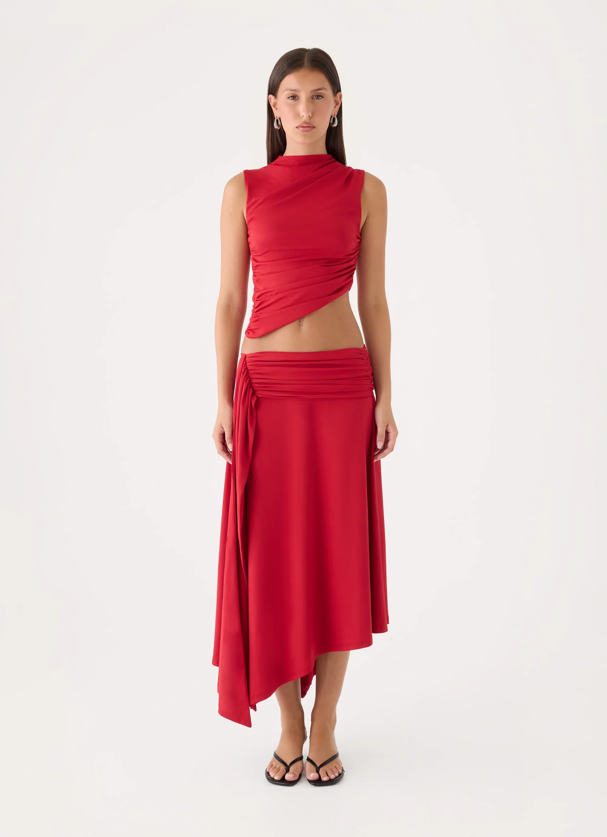 Briege Maxi Skirt - Red