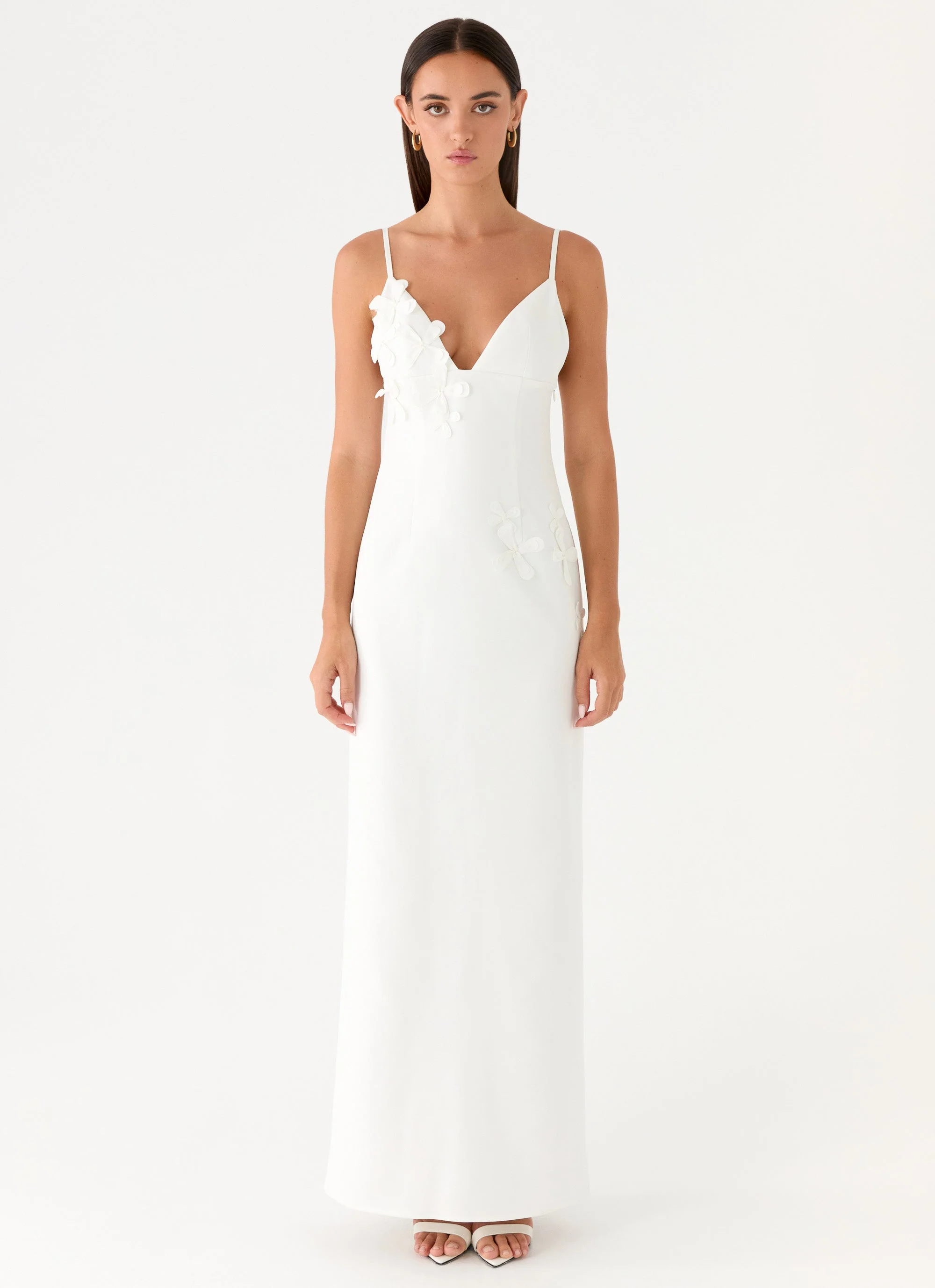 Lyris Maxi Dress - White - luluinthesky