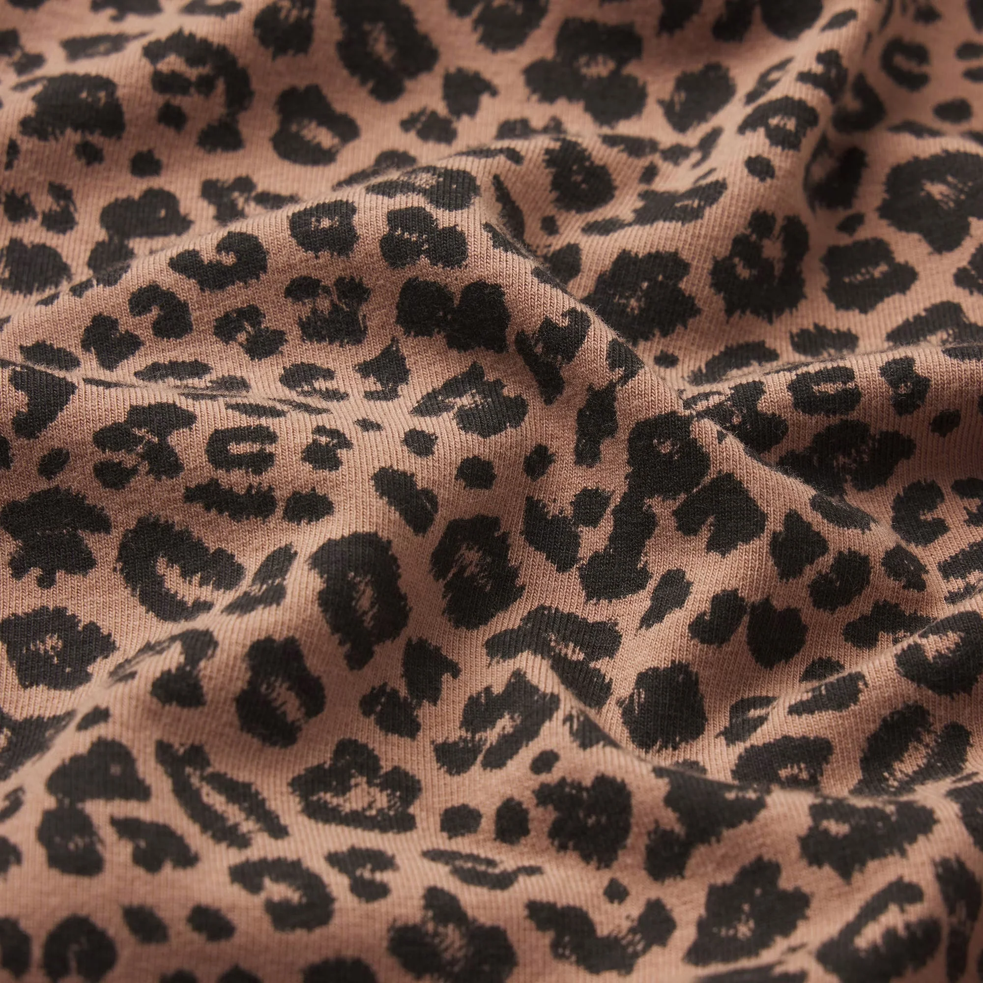 Cotton Jersey T-Shirt - Sienna Natural Leopard