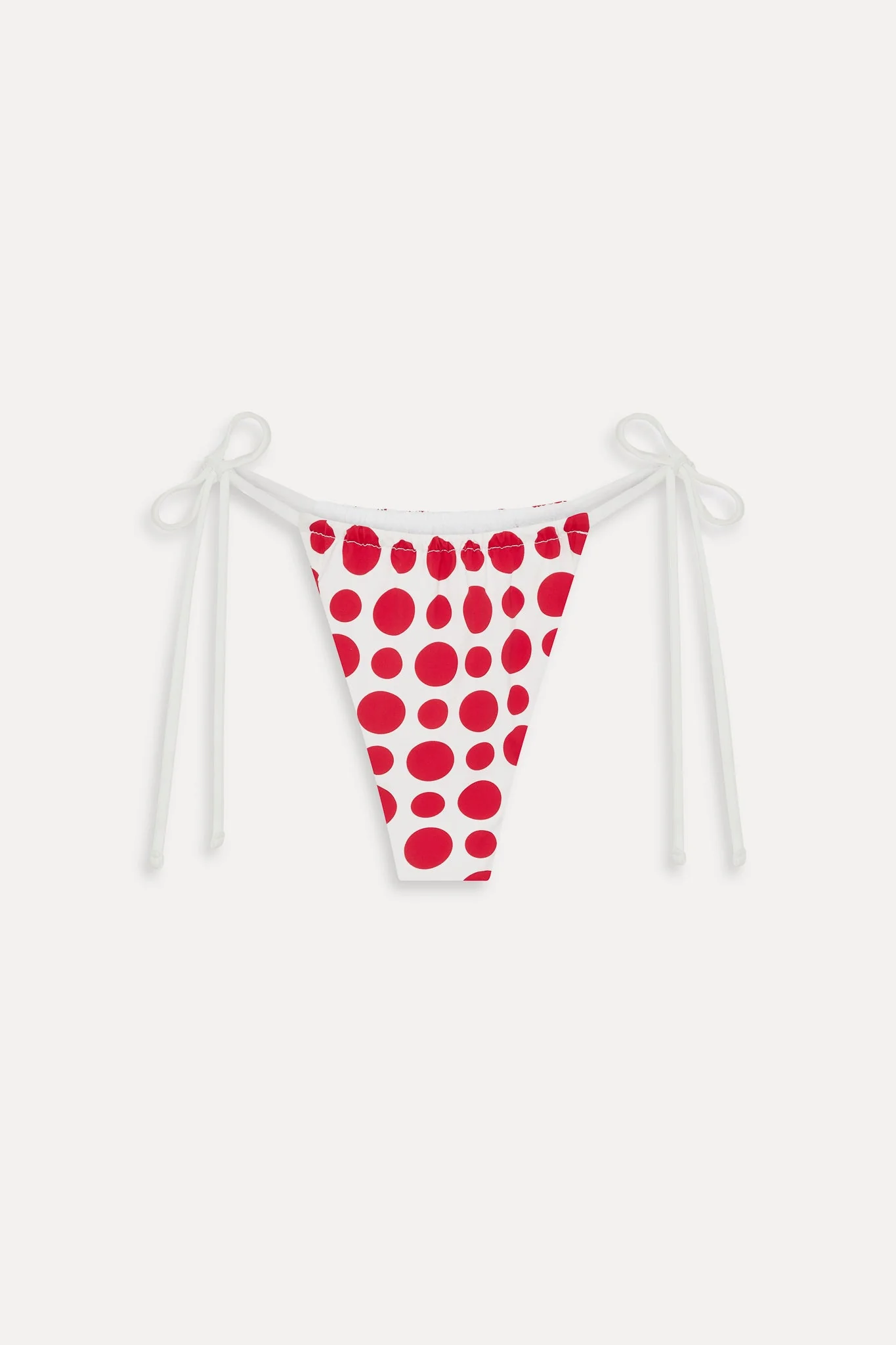 Tia Skimpy String Bikini Bottom - Red Dottie
