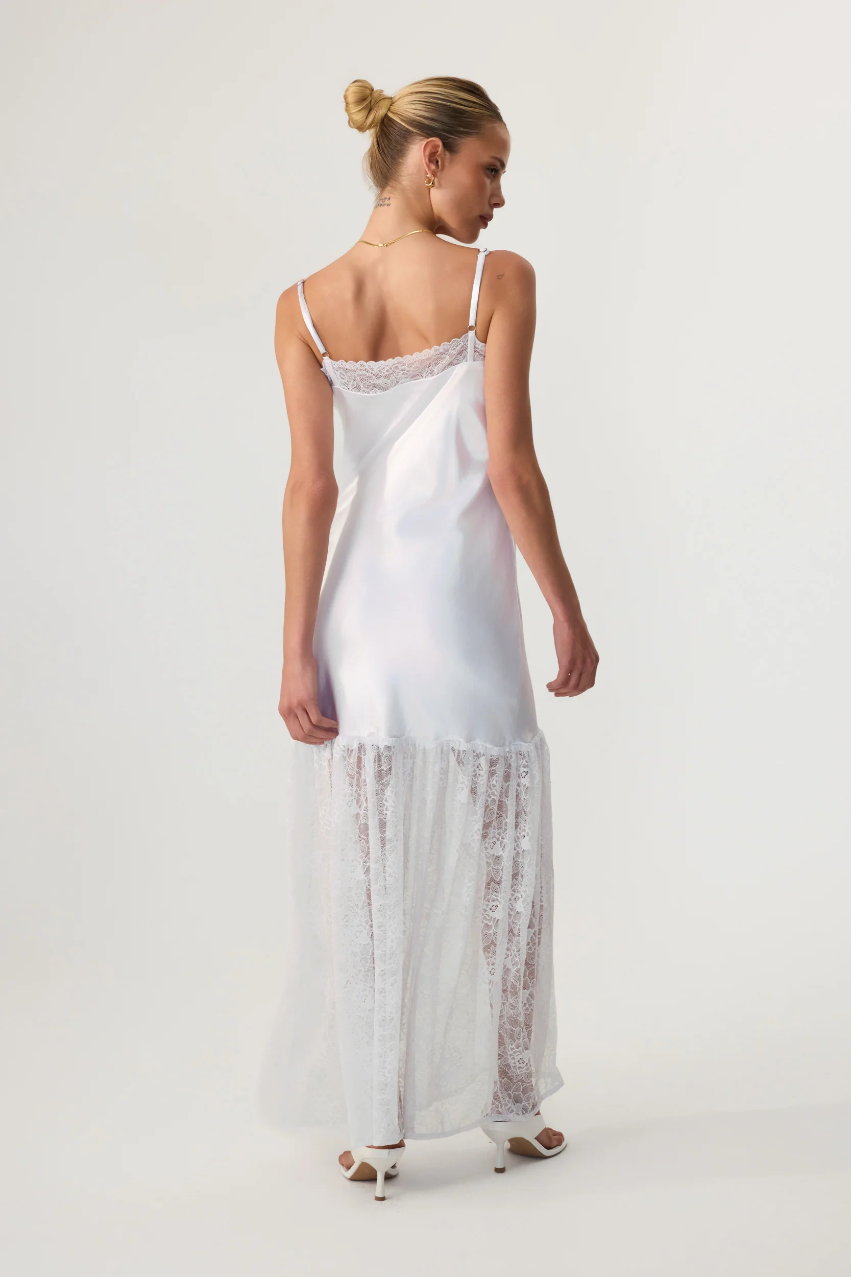Catalina Maxi Dress White - Eco-Certified - luluinthesky