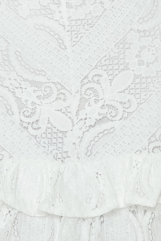 Fleur-De-Lis Dress White