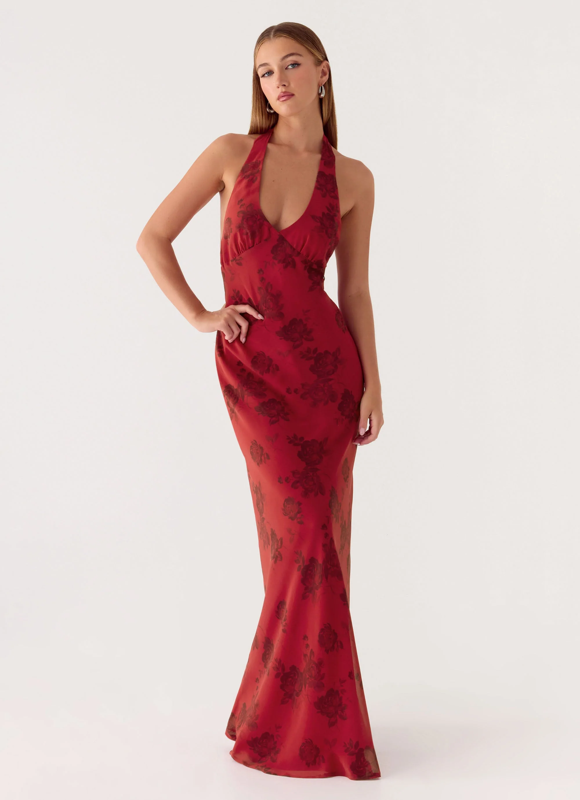 Freja Maxi Dress - Cherry Rose