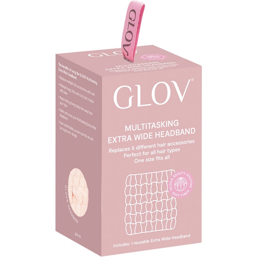GLOV Wielozadaniowa, bardzo szeroka opaska do włosów Extra Wide Headband Pastel Pink