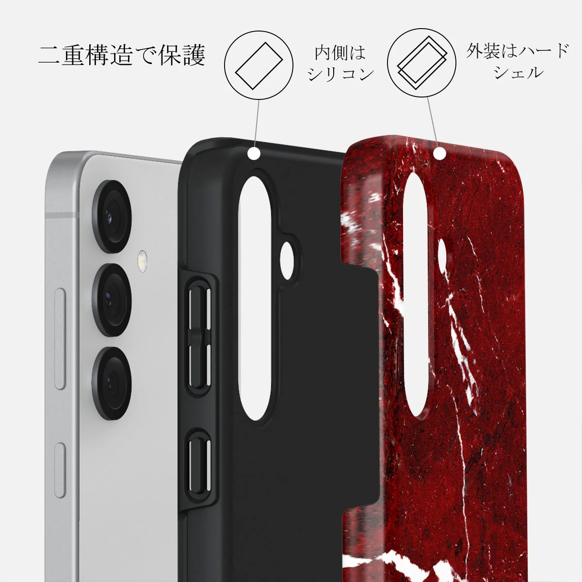 Iconic Red Ruby - Samsung Galaxy S25 ケース