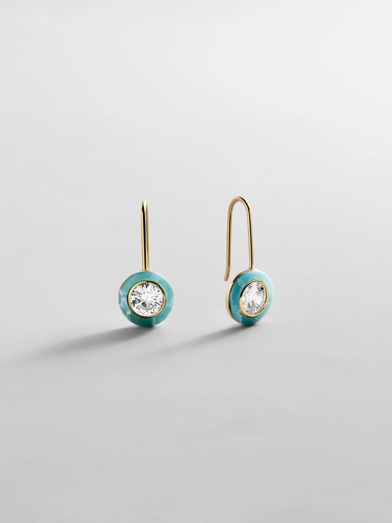 Fallon 14K Gold Semi-Precious Earrings - Turquoise