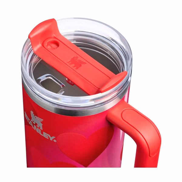 Stanley Valentine's Day 40 oz Stainless Steel H2.0 Flowstate Quencher Tumbler Rouge Heart Gradient