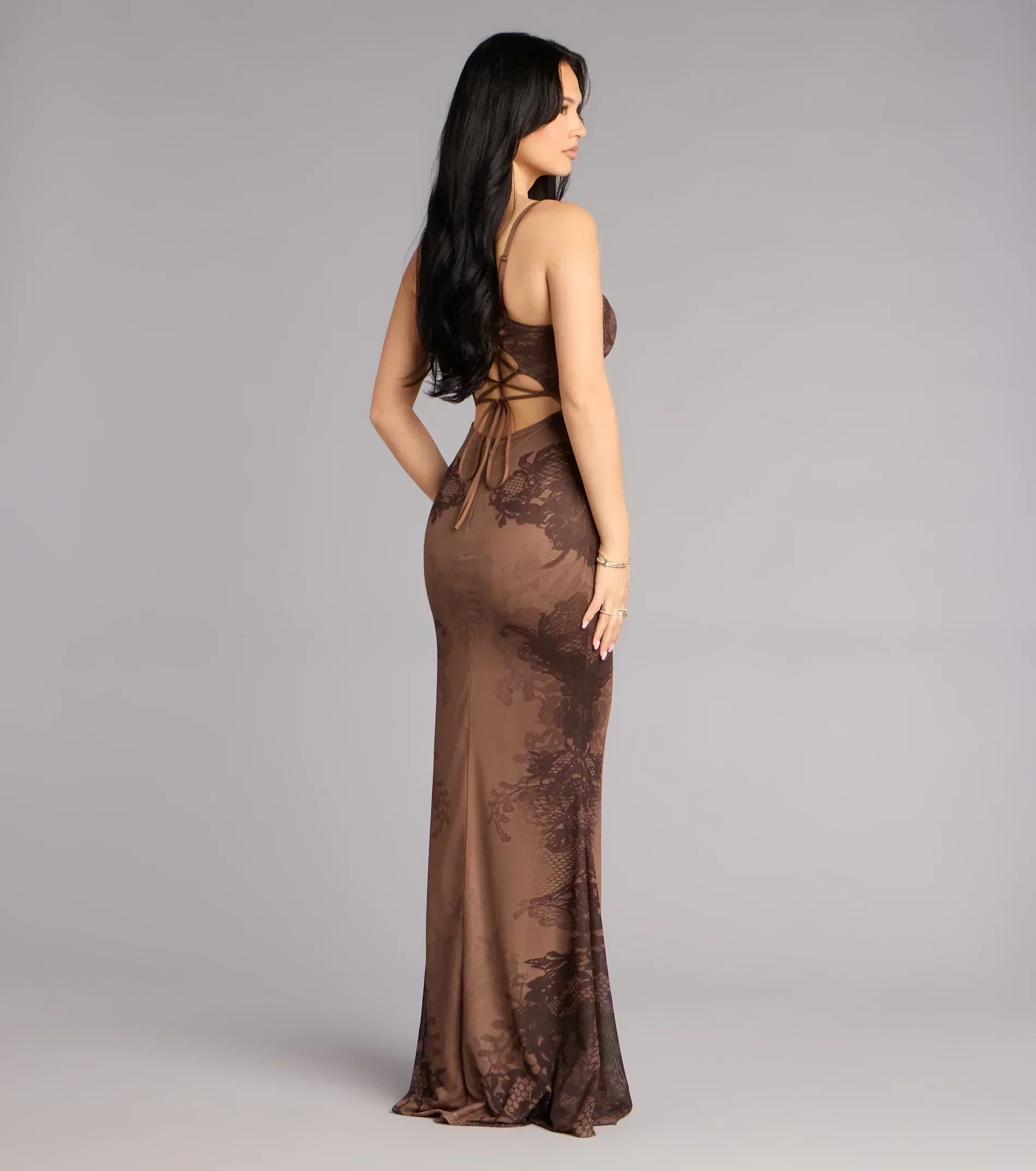 Florence Mesh Lace Mermaid Formal Dress