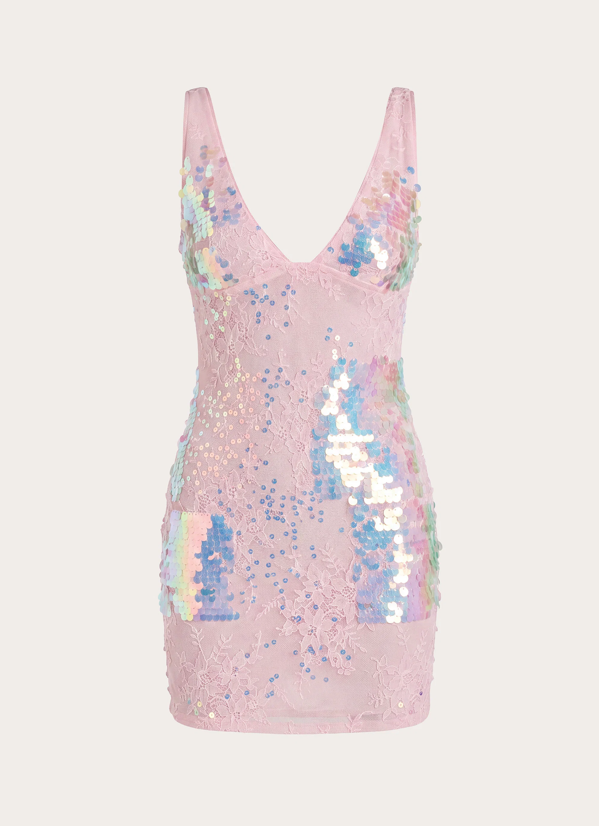 Maral Sequin Mini Dress - Pink - FASHION NOB