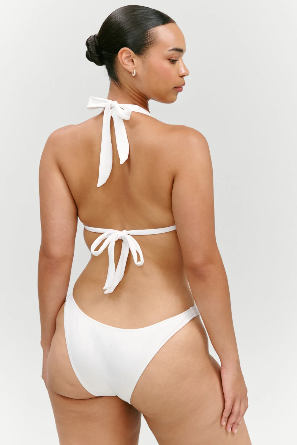 x Paige Lorenze Harper Ribbed Cheeky Bikini Bottom - Marry Me