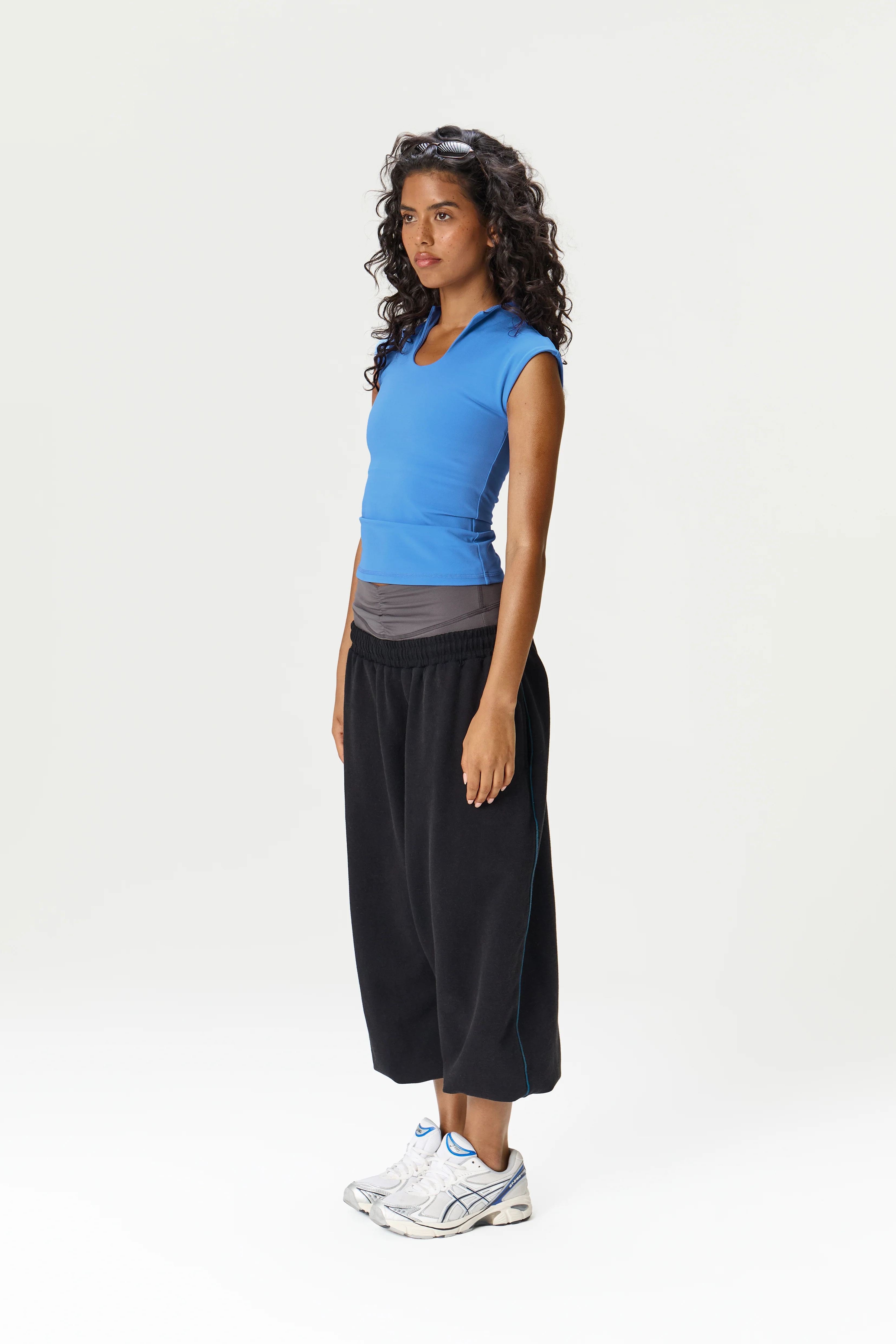 Scoop Active Capsleeve Top in Blue