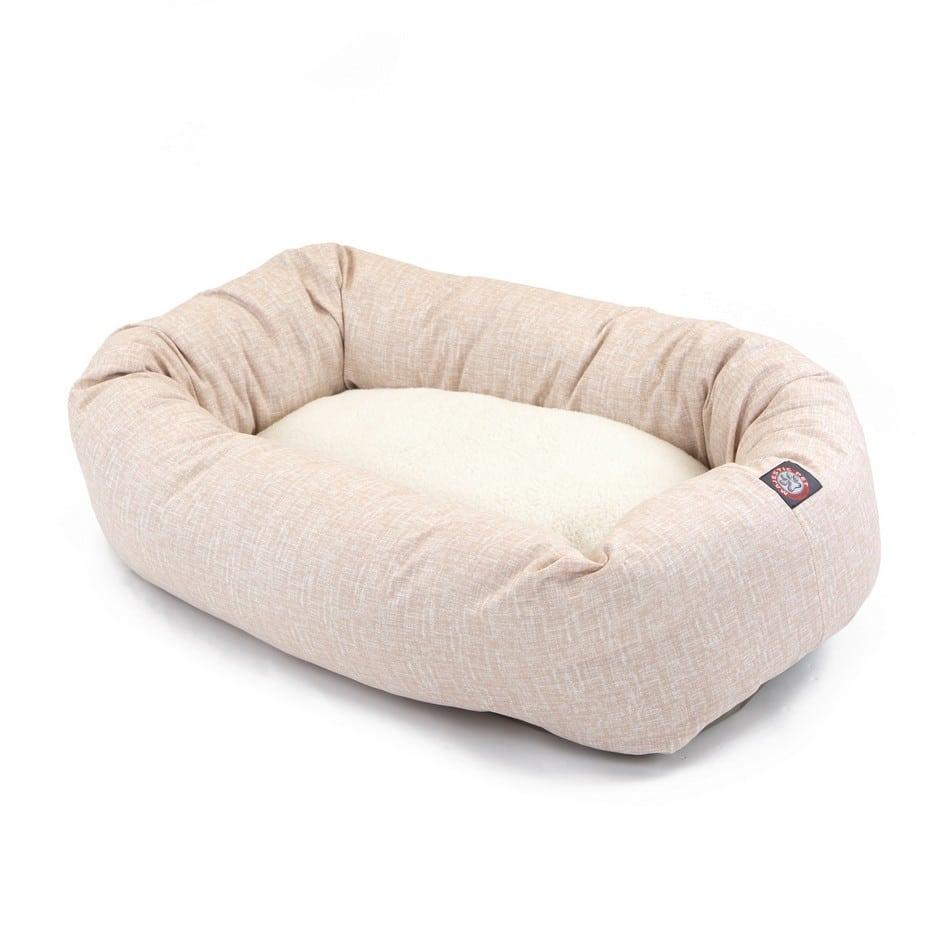 Palette Heathered Sherpa Bagel Dog Bed
