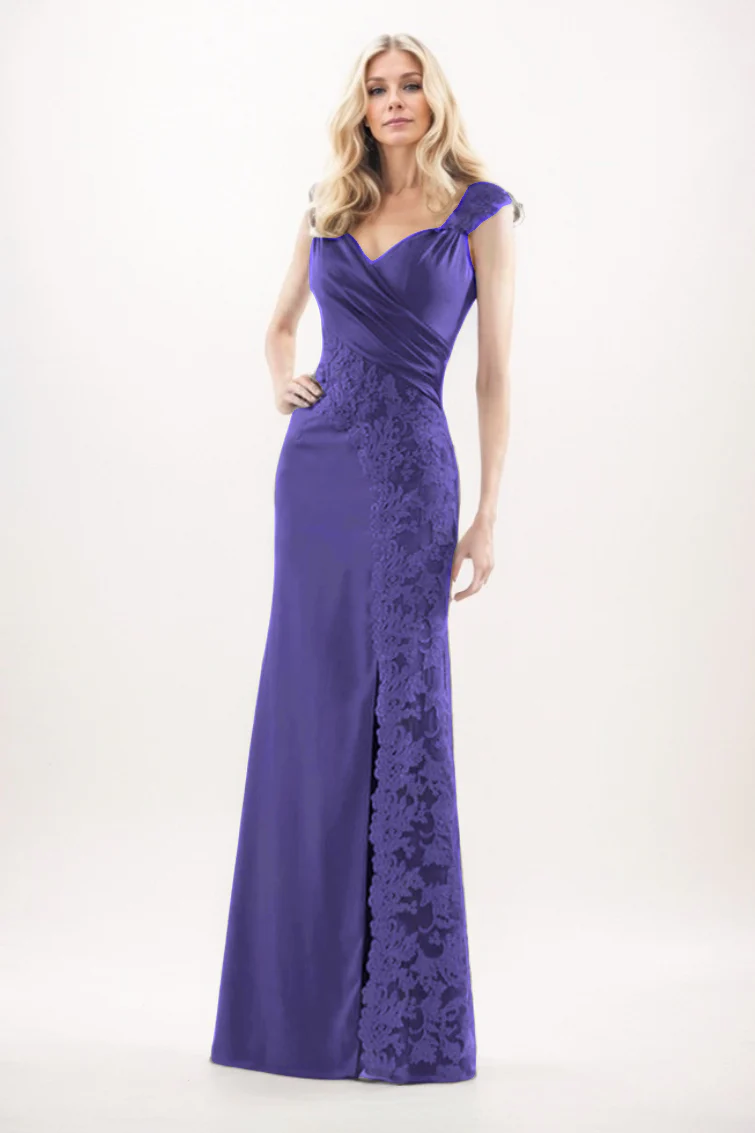 Sheath-Column Maxi Chiffon Mother Of The Bride Dress CM0275