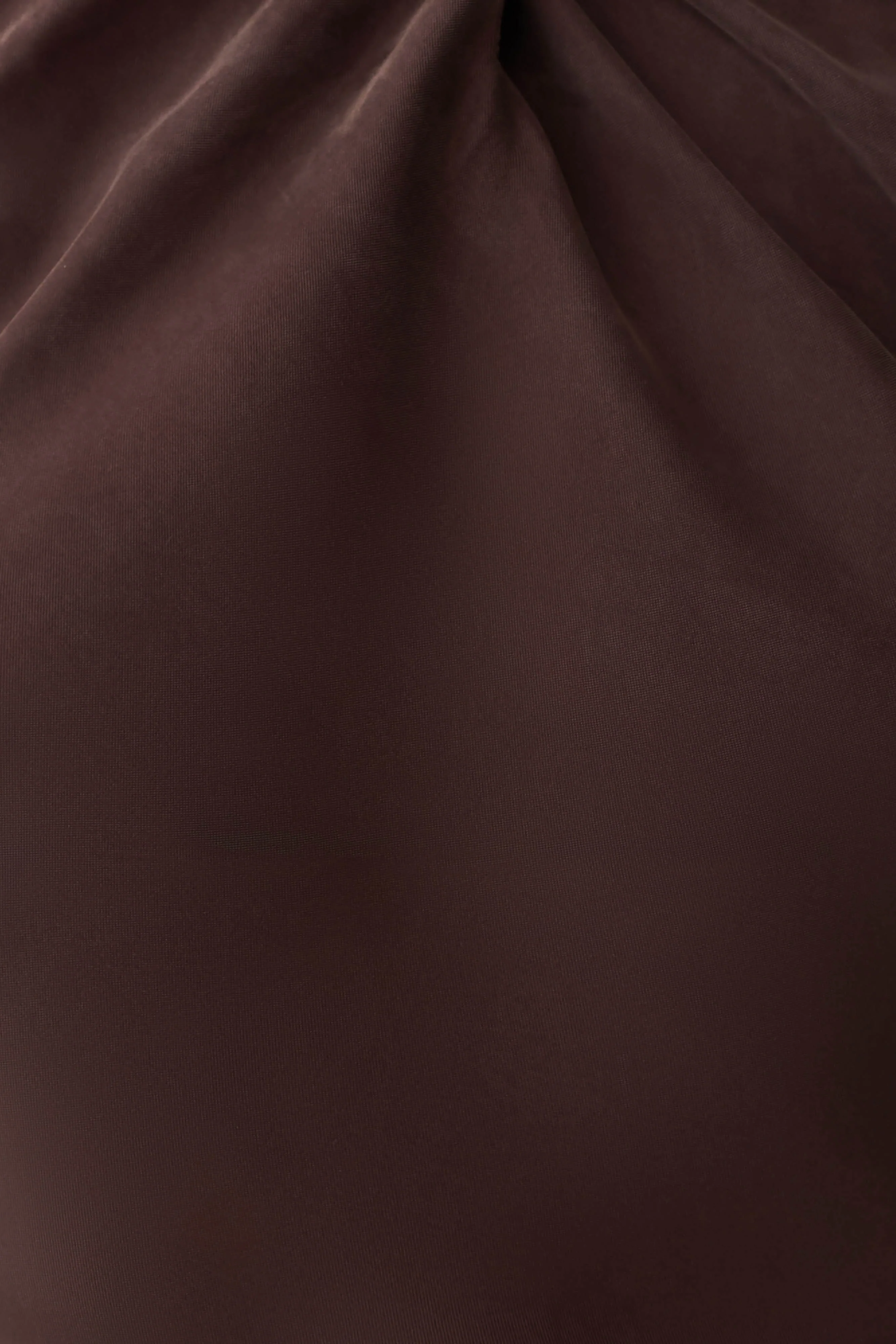 Maggie Cupro Halter Mini Dress - Dark Chocolate