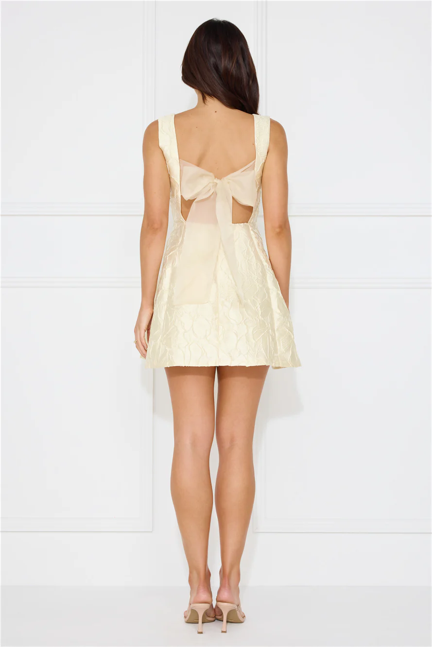 Elite Silhouette Mini Dress Yellow - luluinthesky