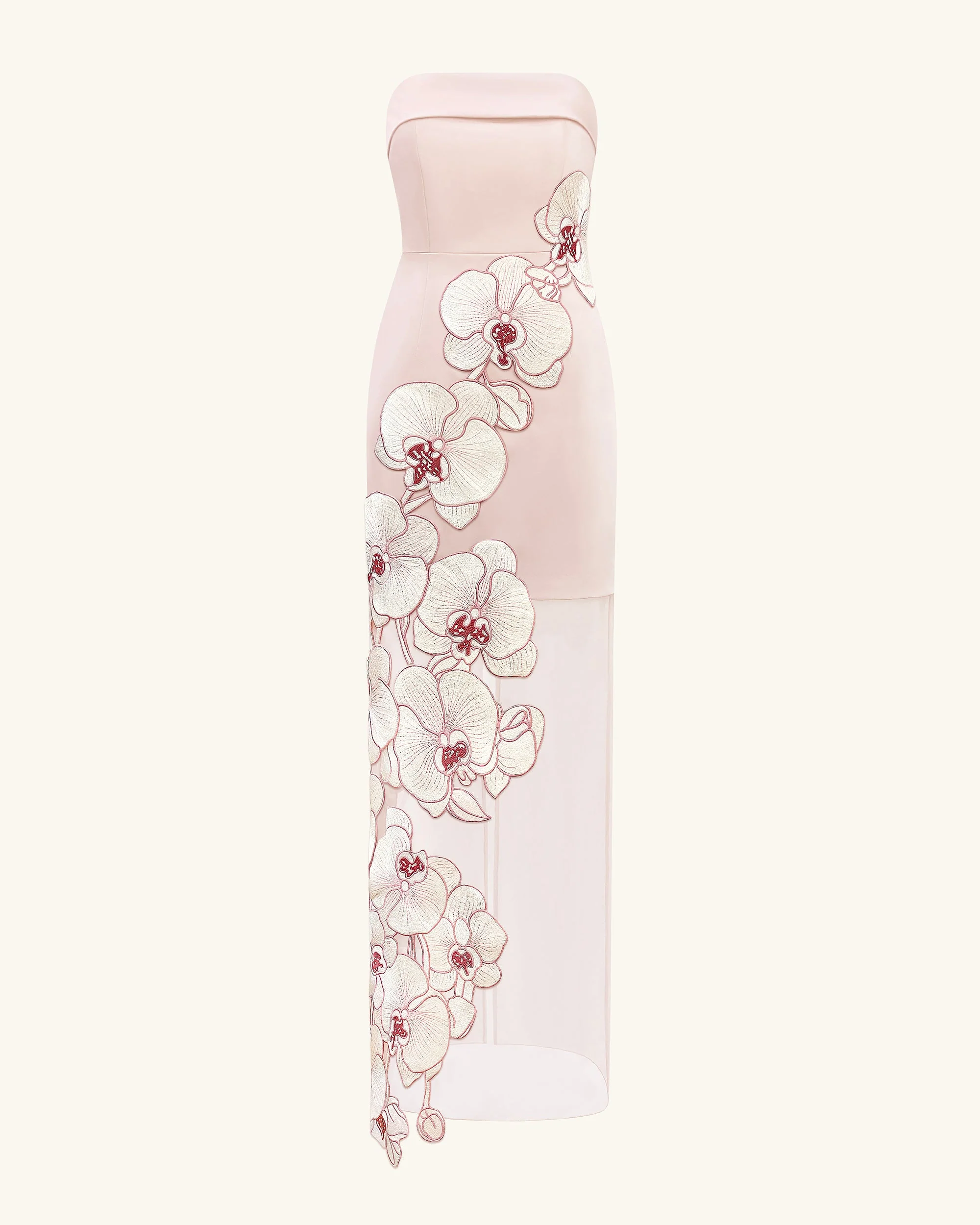 Orchid Embroidered Dress - Pink - FASHION NOB