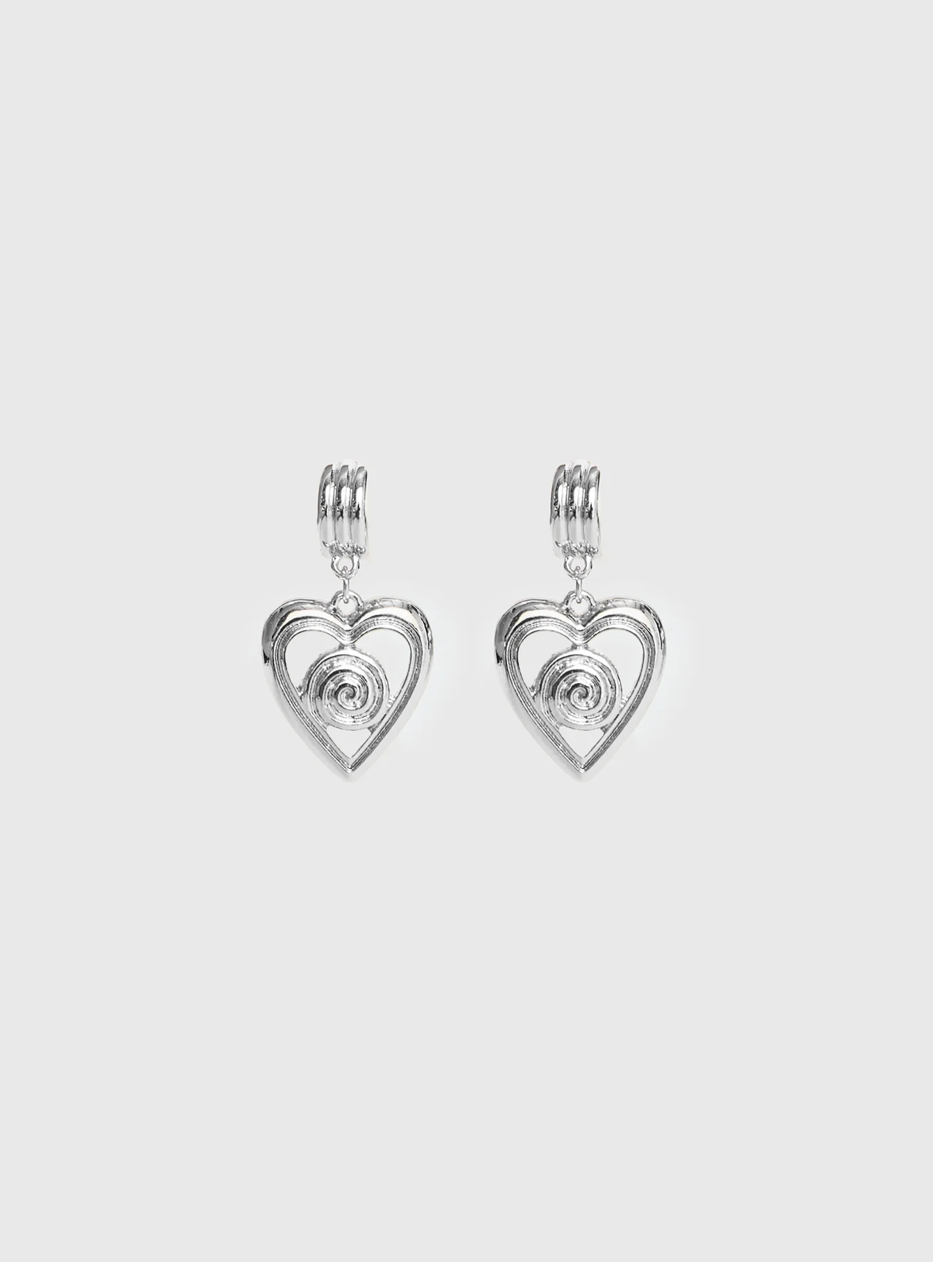 Giabella Heart Earrings Silver