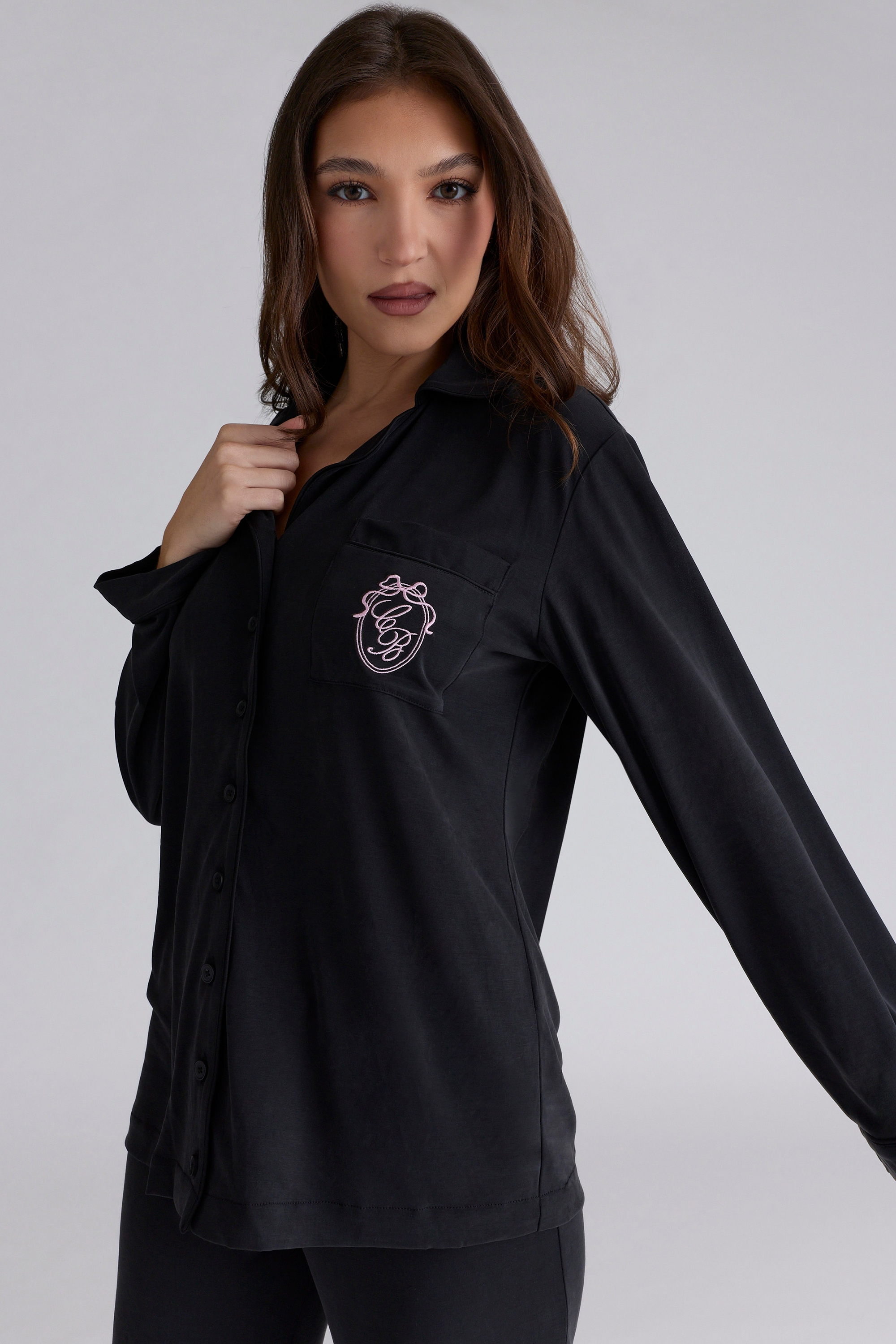 Black Soft Modal Pajama Set