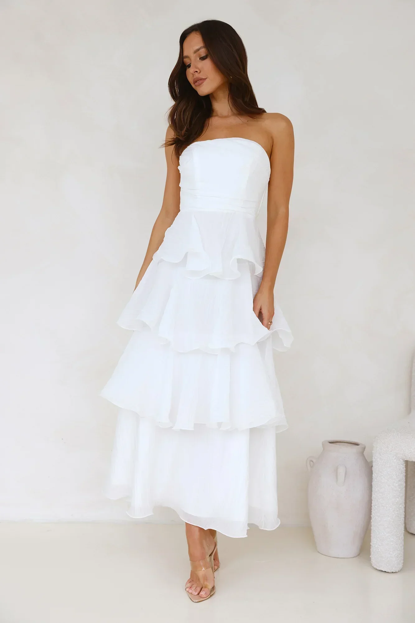 Wedding Adventure Strapless Maxi Dress