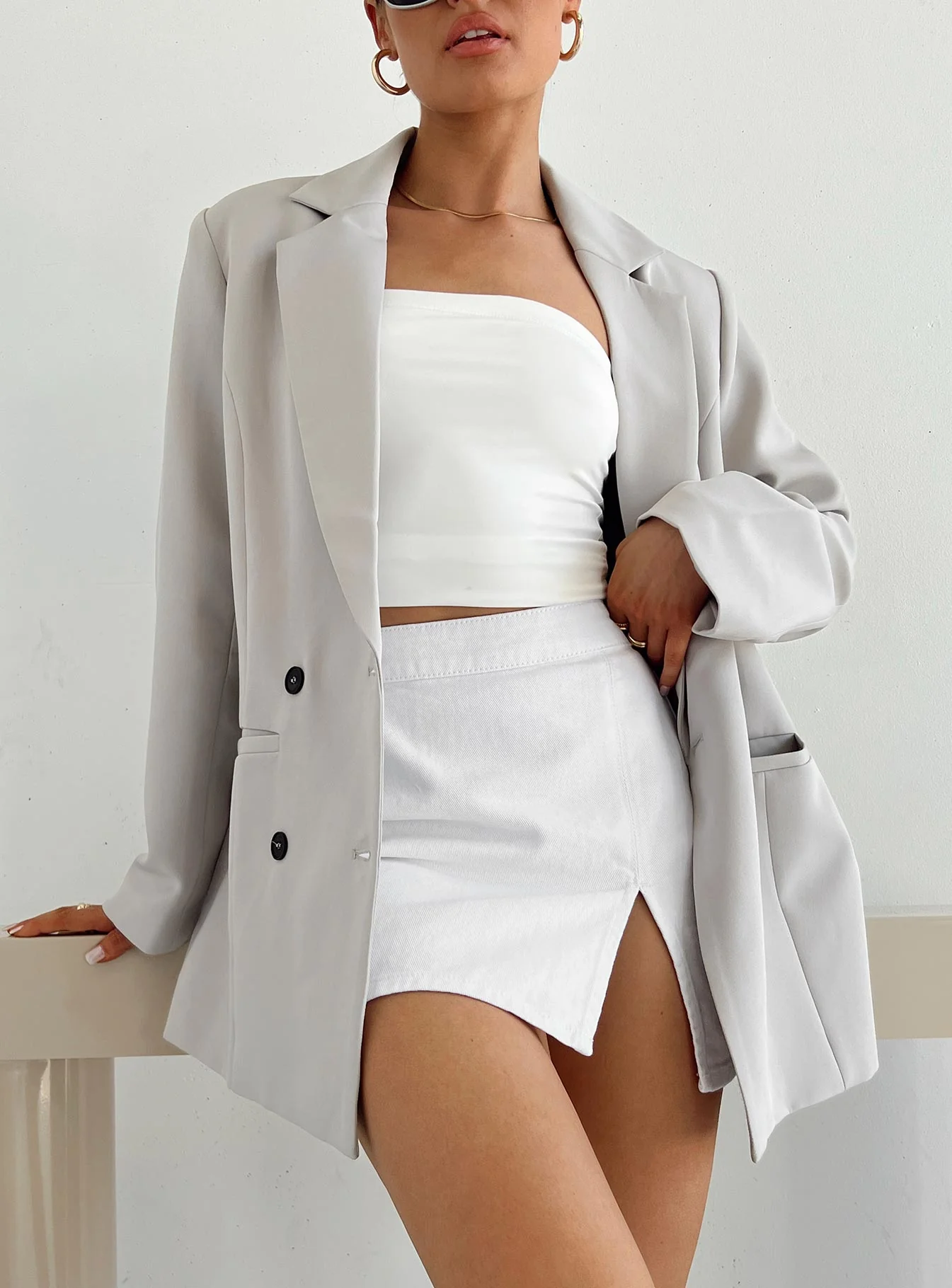 The Lola Mini Skirt White