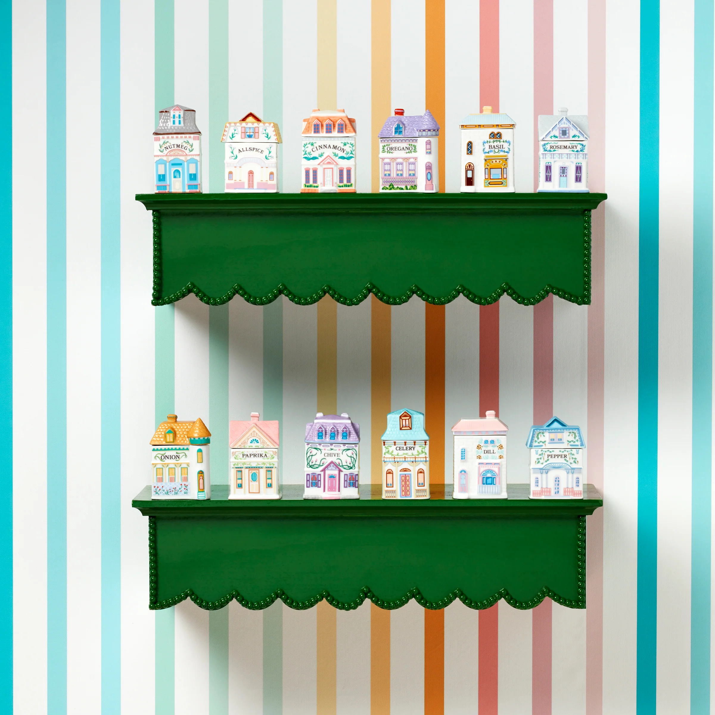 CS Lenox Spice Village Basil Spice Jar