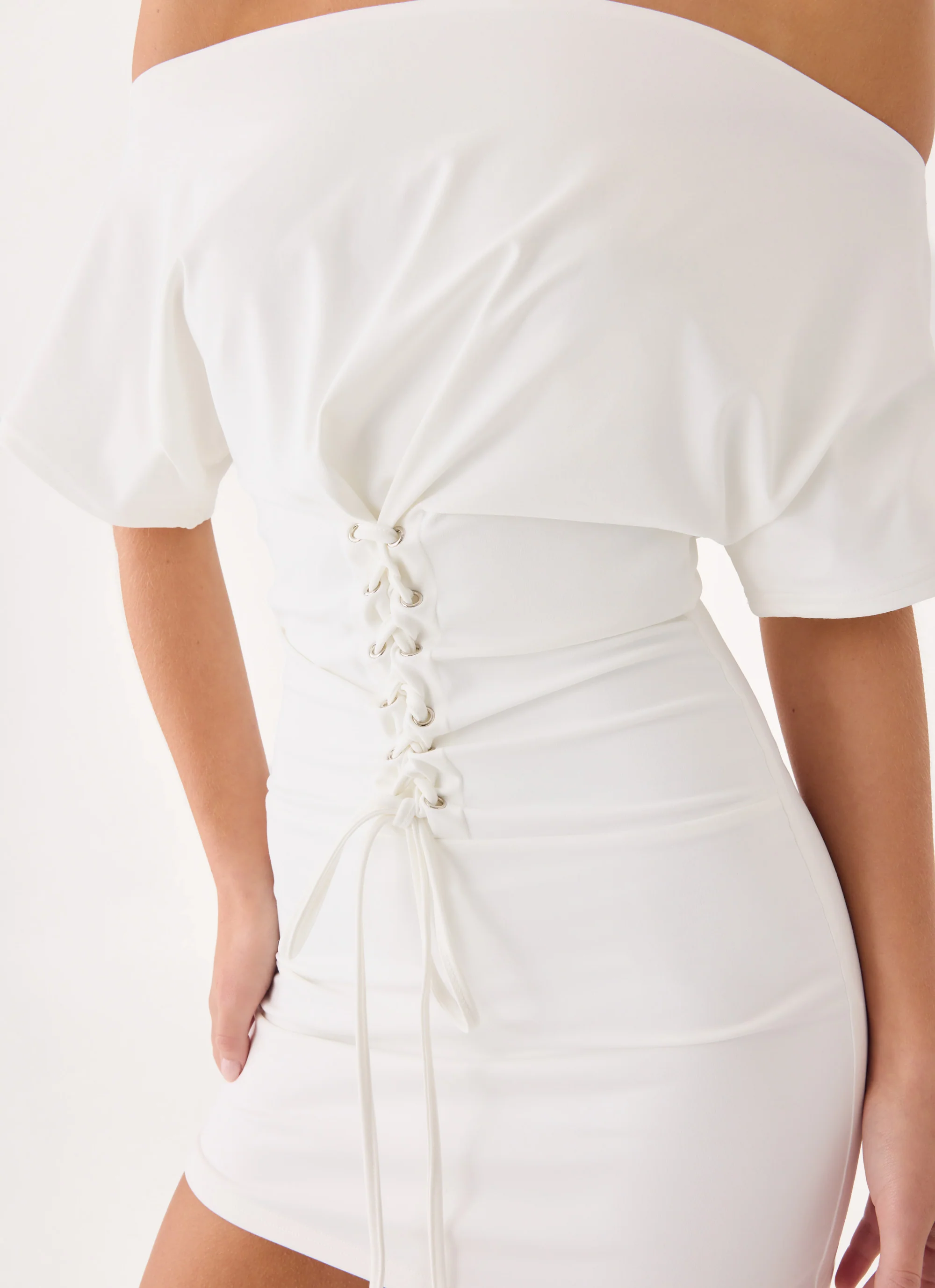 Rafinha Mini Dress - White - luluinthesky