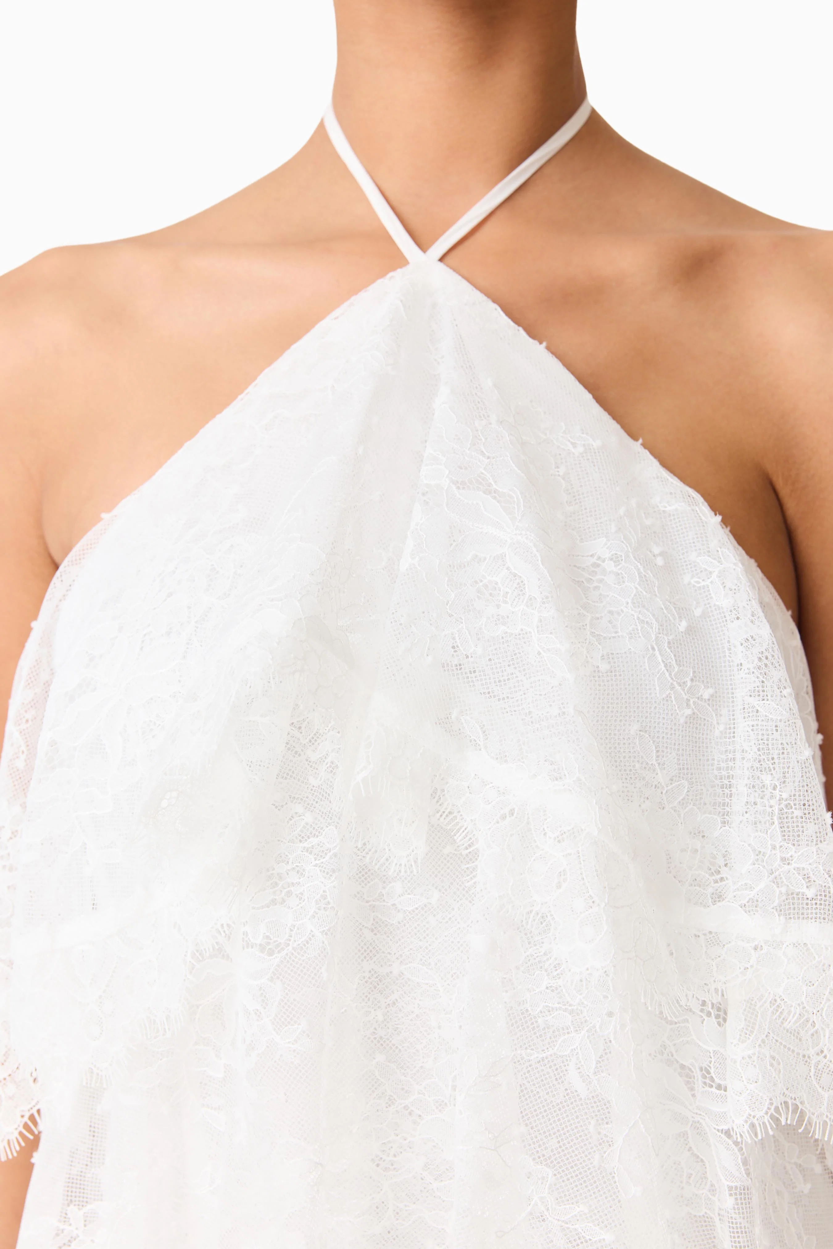 Evelin Lace Gown in White