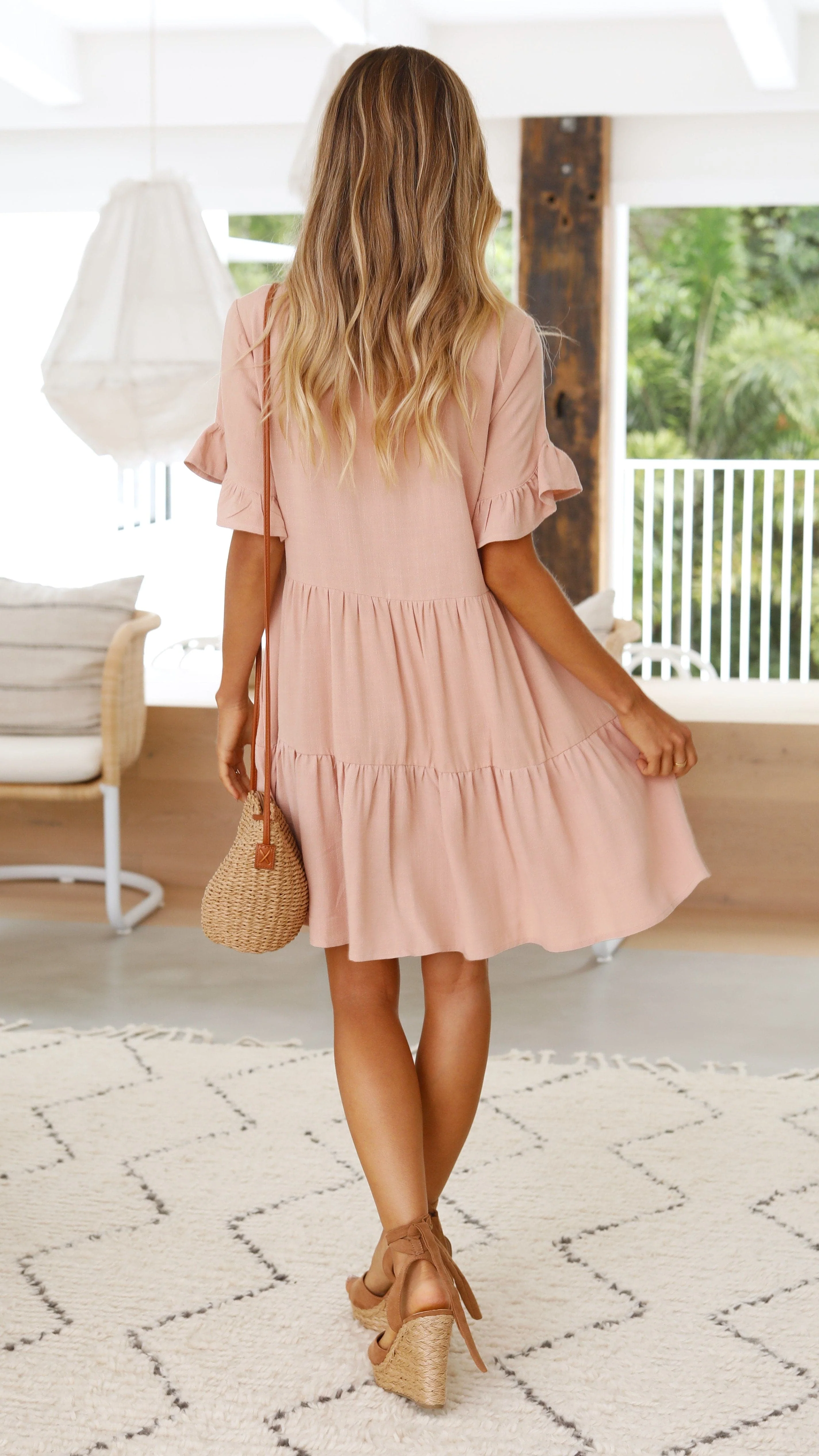 Mariah Mini Dress - Blush