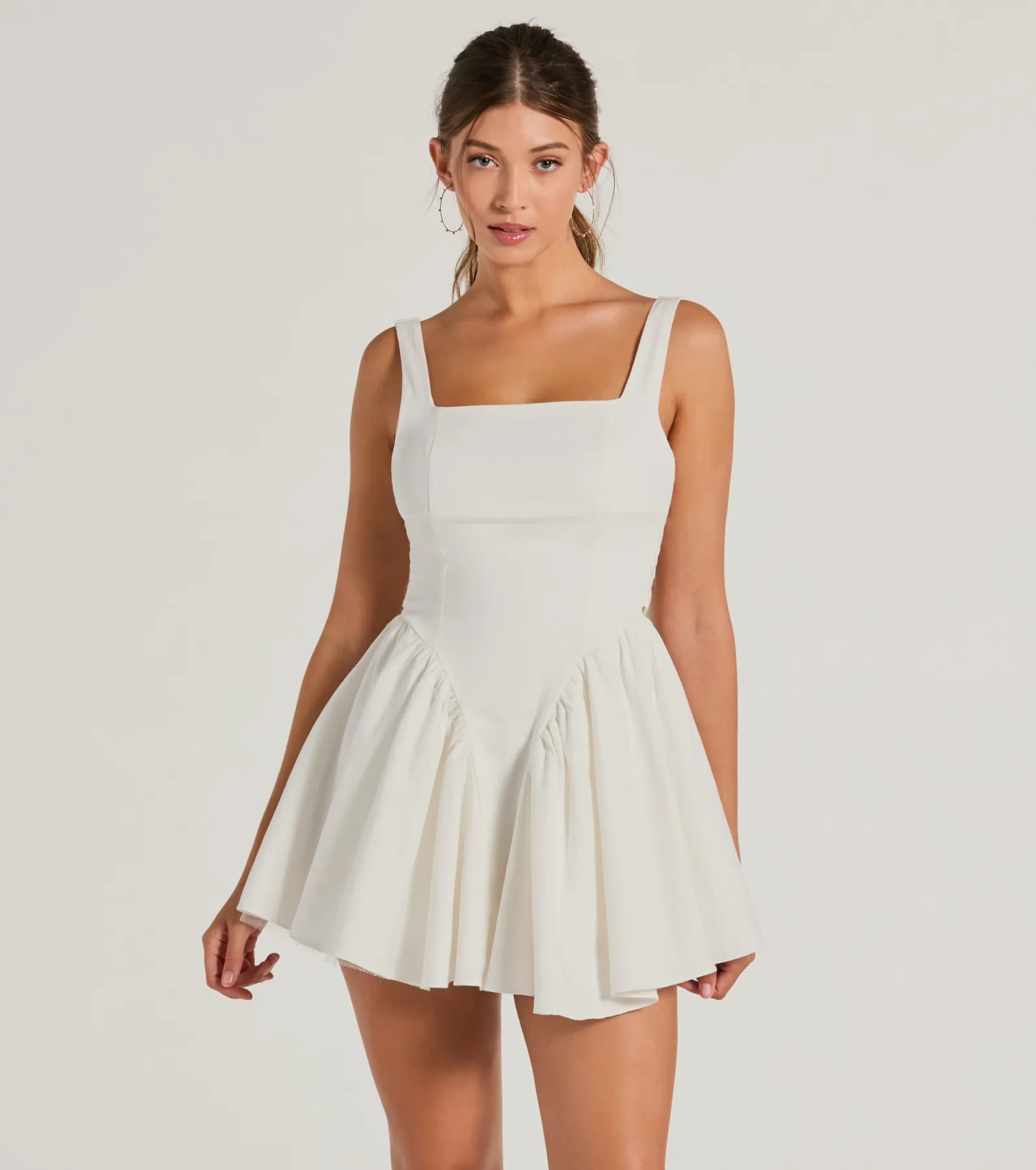 Stunning Sweetie Open Back Bow Skater Dress