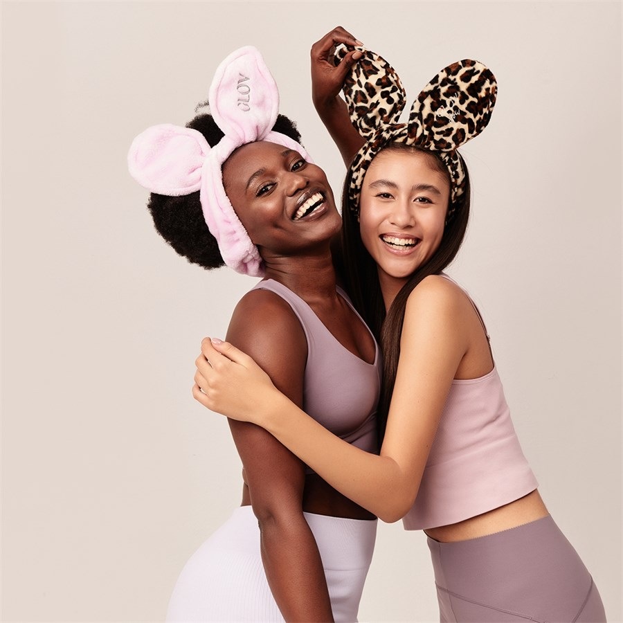 GLOV Opaska do makijażu Bunny Ears i opaska do włosów Headband Bunny Ears Pink